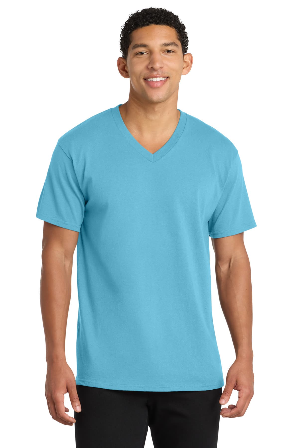 Port & Co  Core Cotton V-Neck Tee. PC54V thumbnail 2
