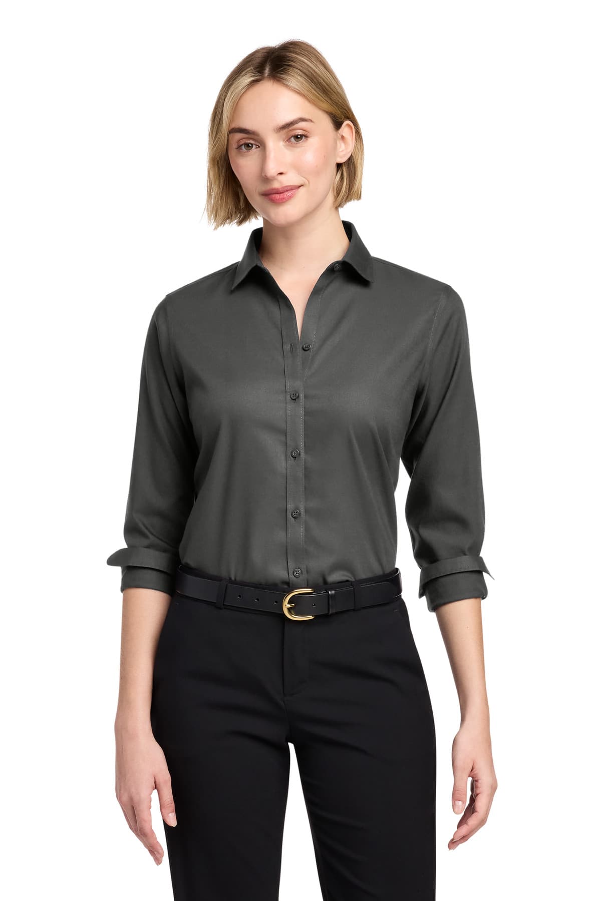 Brooks Brothers ® Women's Wrinkle-Free Stretch Nailhead Shirt BB18003 thumbnail 3