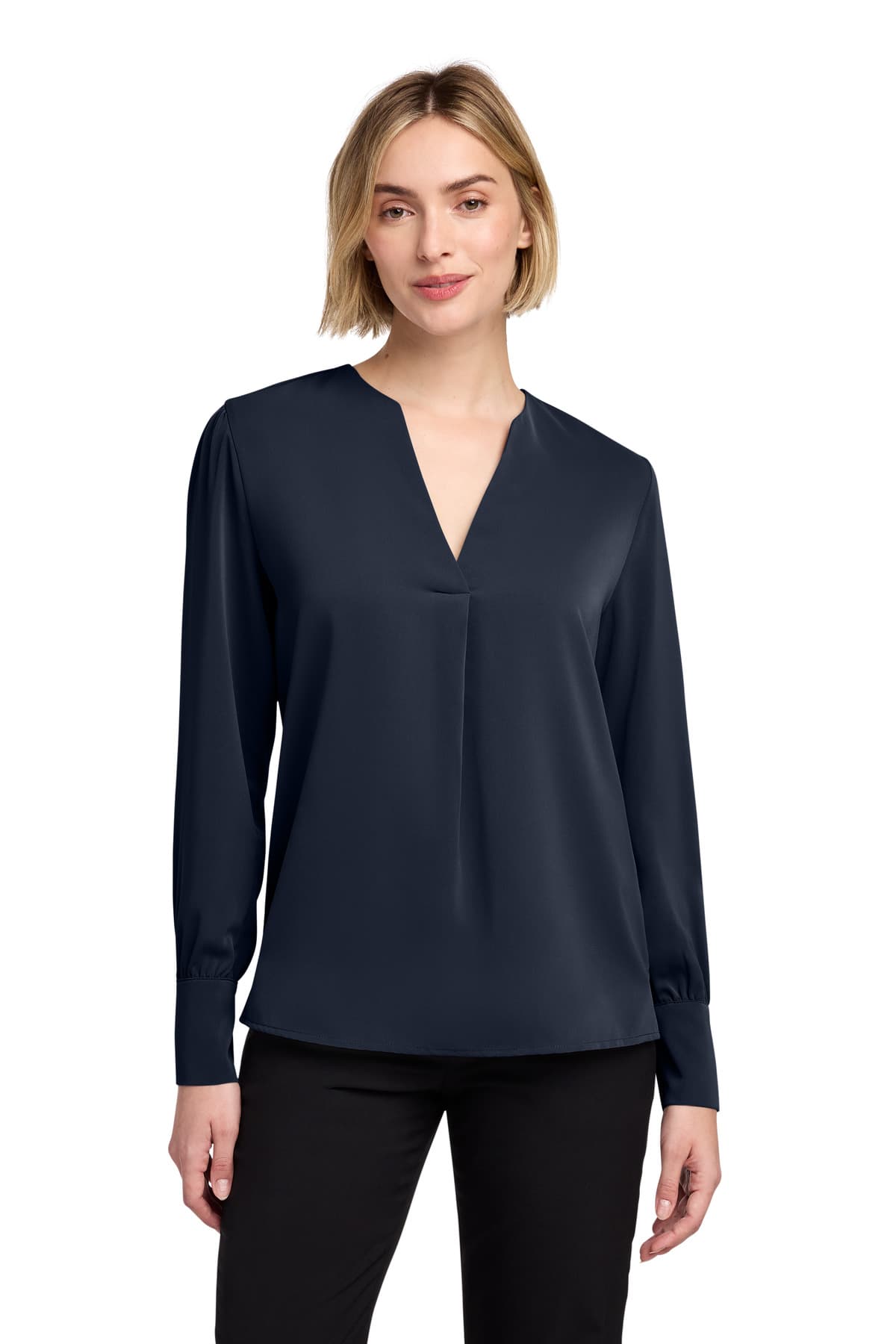 Brooks Brothers ® Women's Open-Neck Satin Blouse BB18009 thumbnail 4