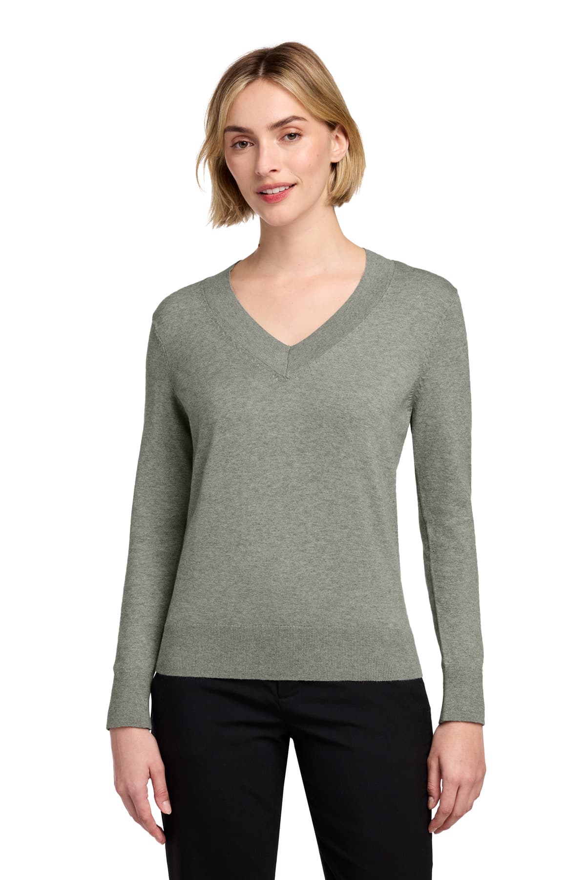 Brooks Brothers ® Women's Cotton Stretch V-Neck Sweater BB18401 thumbnail 3