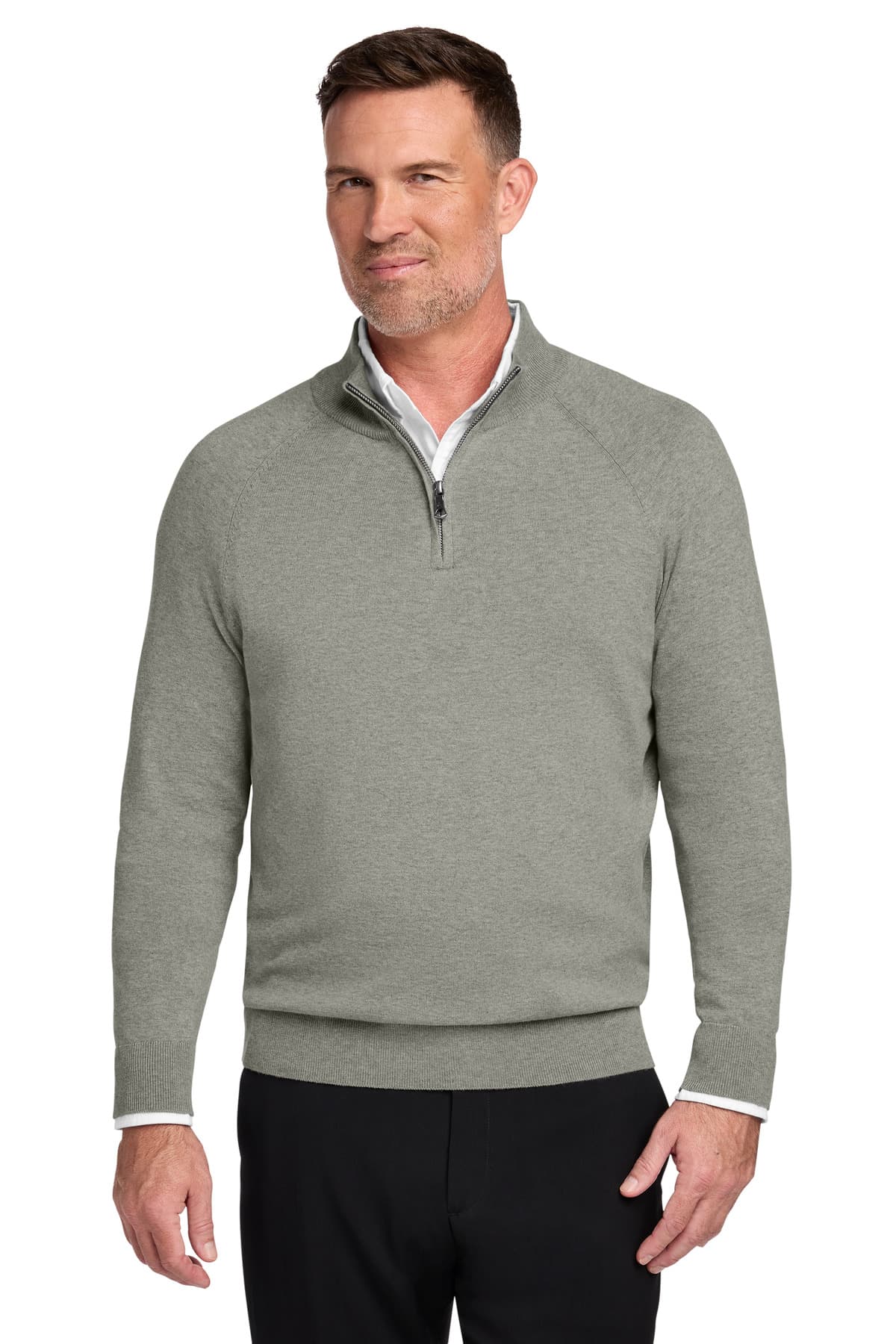 Brooks Brothers ® Cotton Stretch 1/4-Zip Sweater BB18402 thumbnail 4