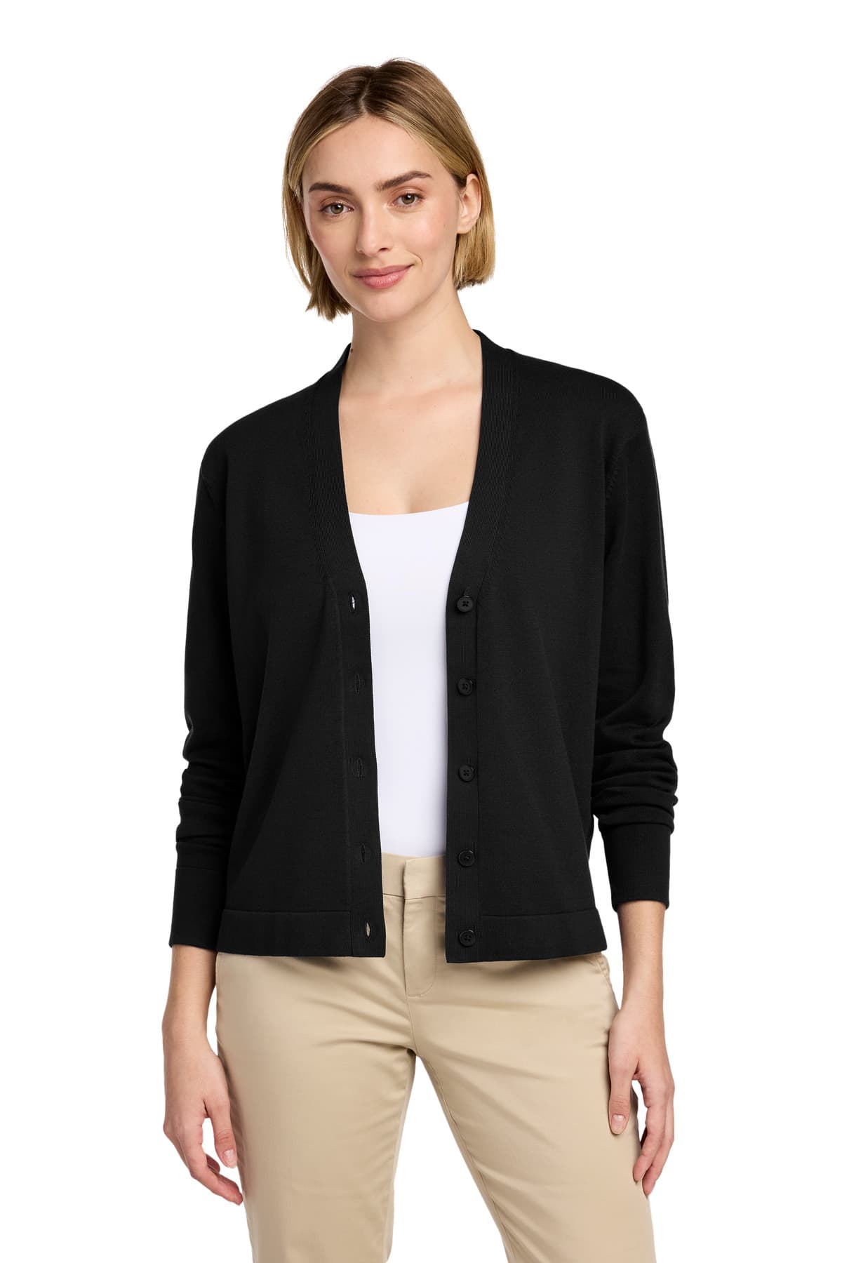 Brooks Brothers ® Women's Cotton Stretch Cardigan Sweater BB18405 thumbnail 2