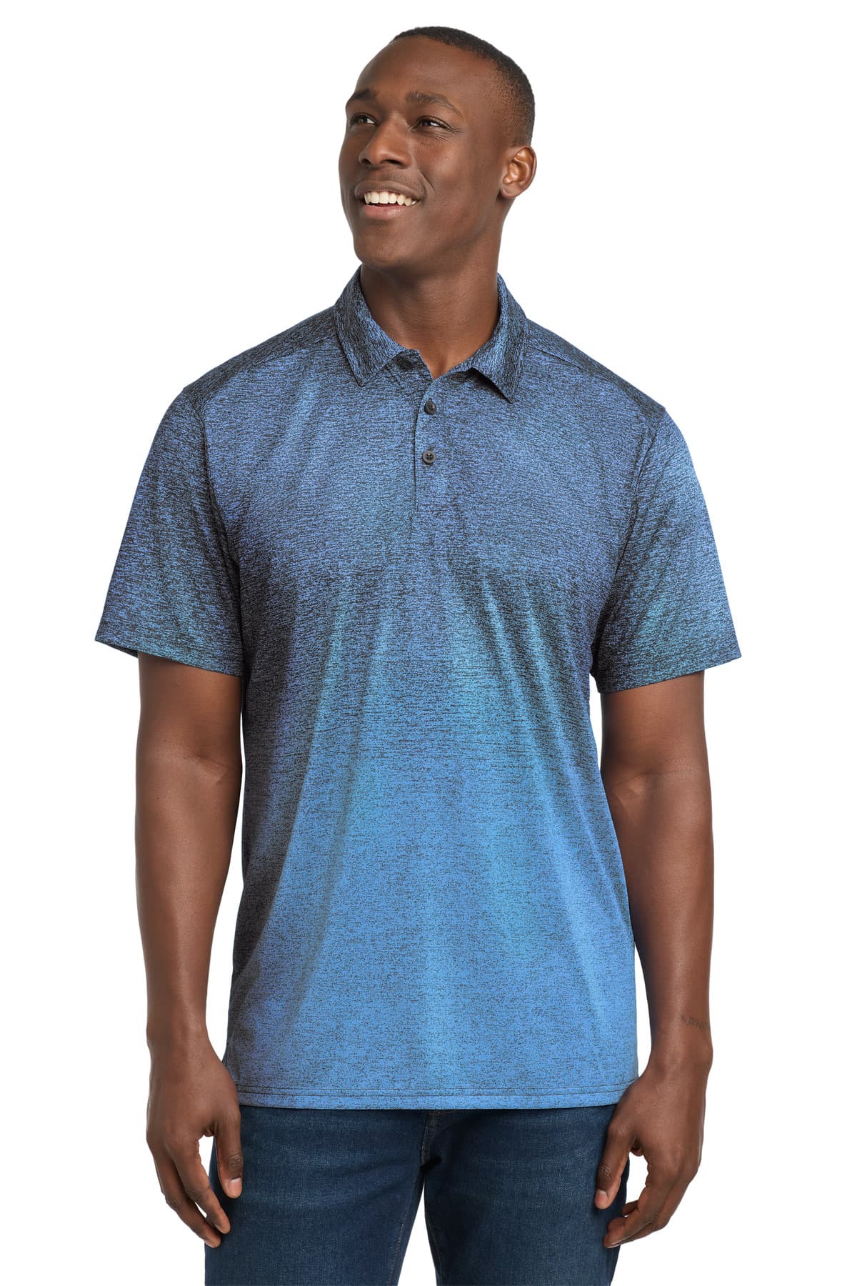 Sport-Tek ® Ombre Heather Polo. ST671 thumbnail 2