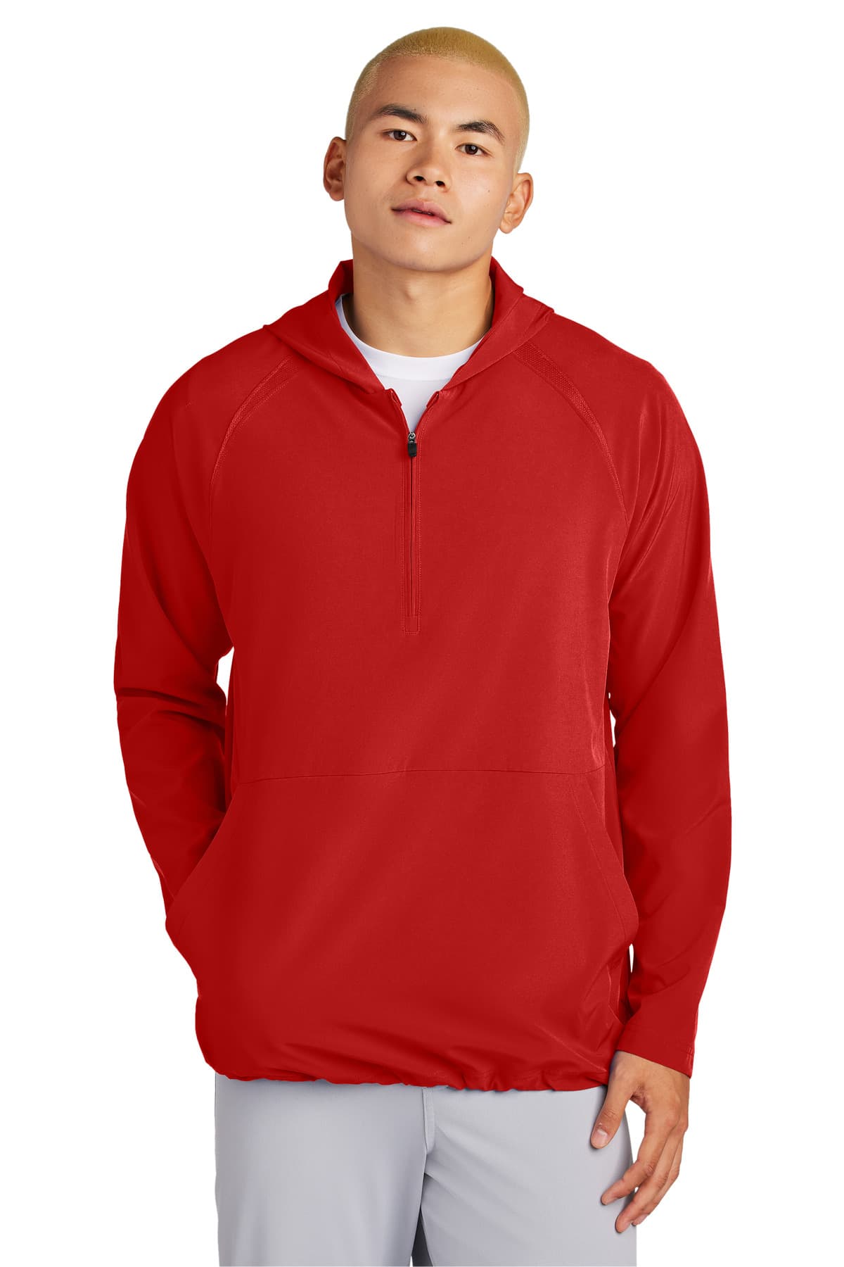 Sport-Tek ® Repeat 1/2-Zip Long Sleeve Hooded Jacket JST488 thumbnail 3