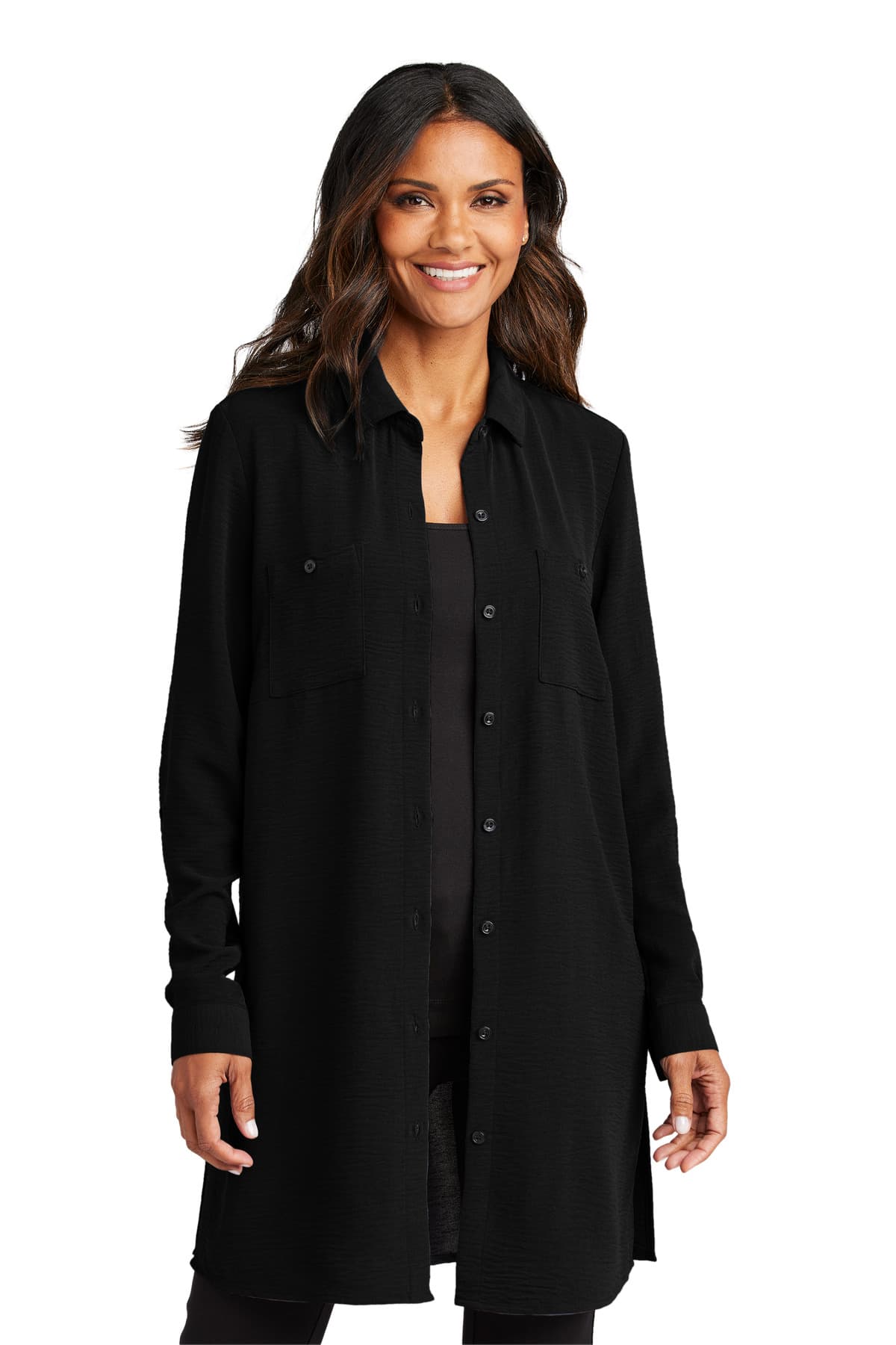 Port Authority ® Women's Textured Crepe Long Tunic LW715 thumbnail 2