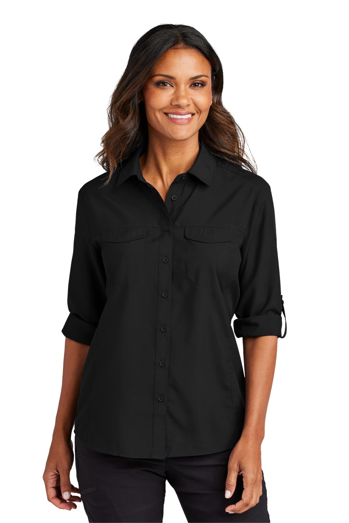 Port Authority ® Women's Long Sleeve UV Daybreak Shirt LW960 thumbnail 3