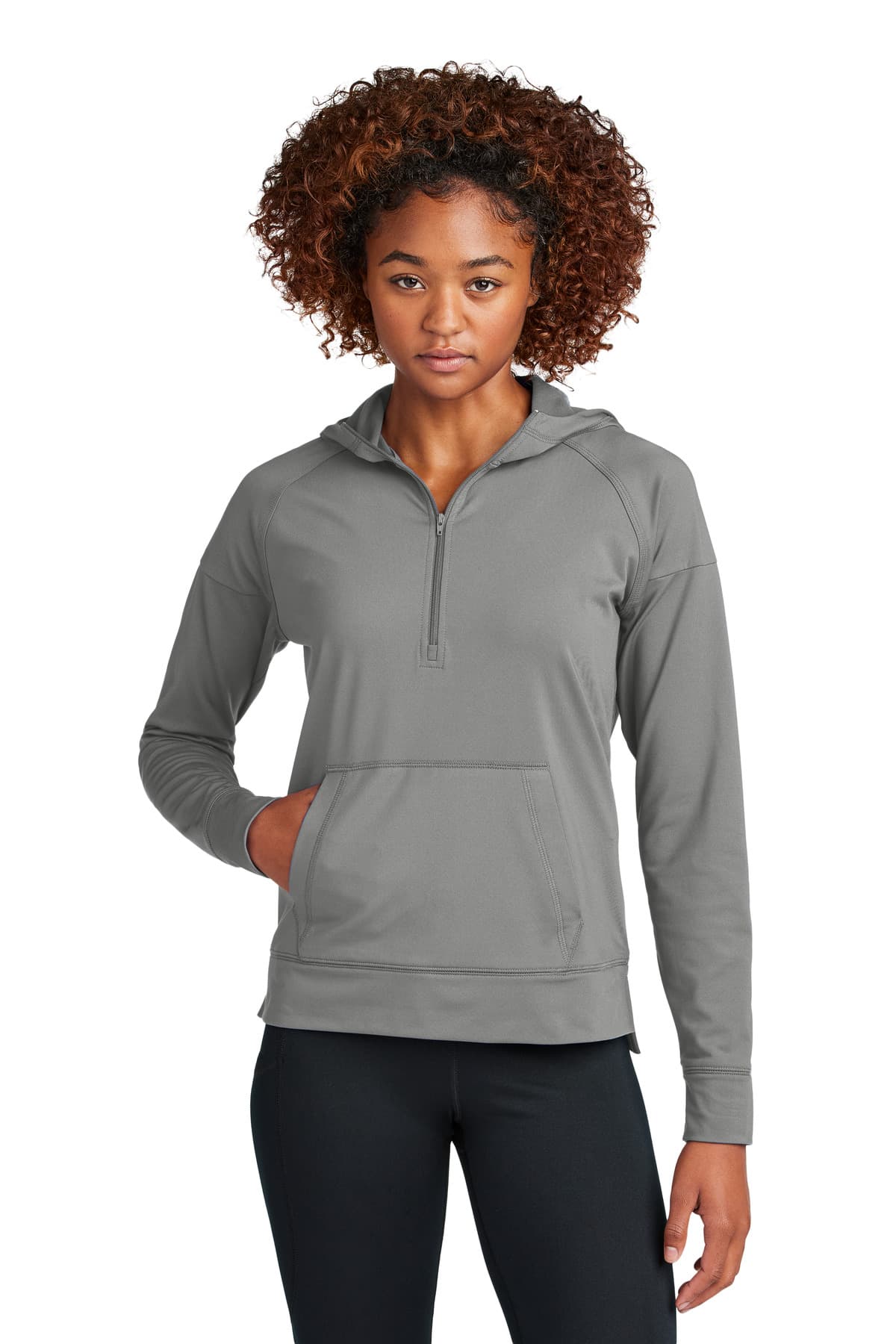 Sport-Tek ® Women's Sport-Wick ® Stretch 1/2-Zip Hoodie LST856 thumbnail 3