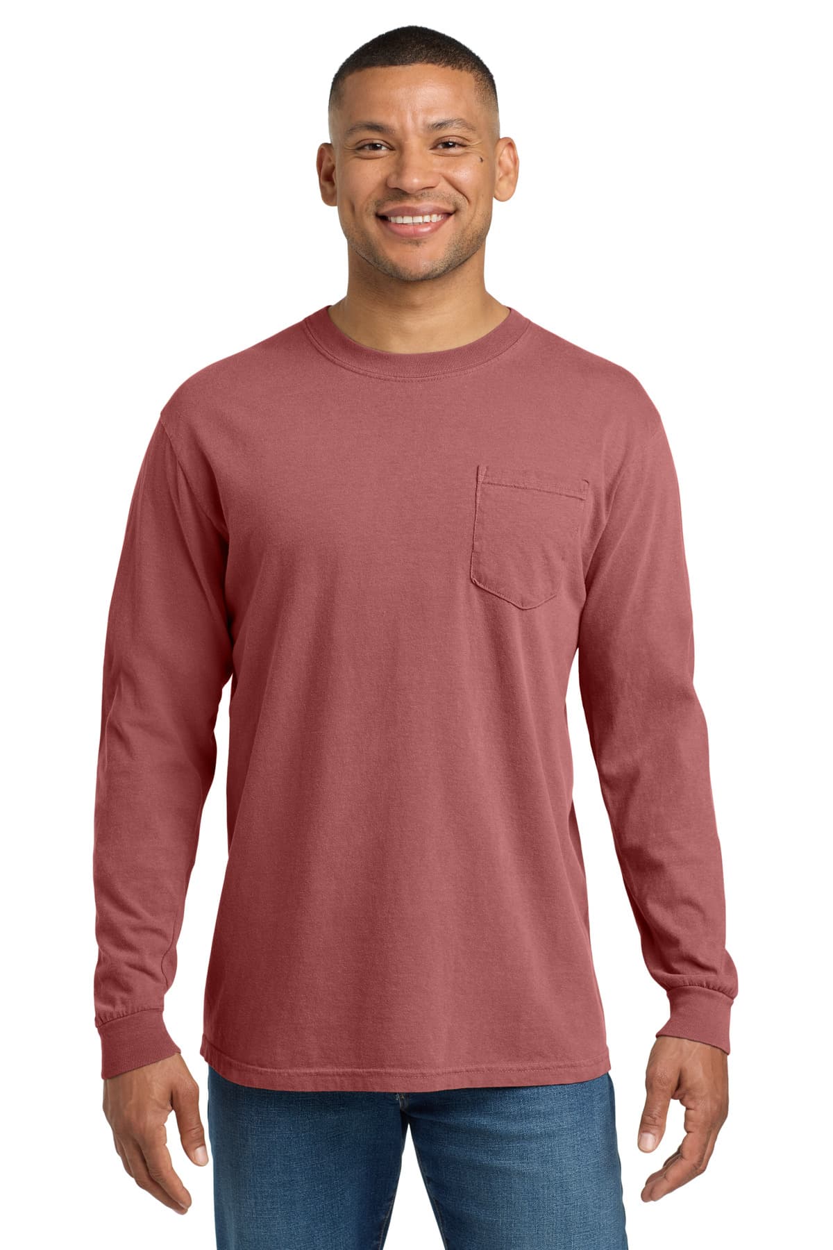 COMFORT COLORS ® Heavyweight Ring Spun Long Sleeve Pocket Tee. 4410 thumbnail 3