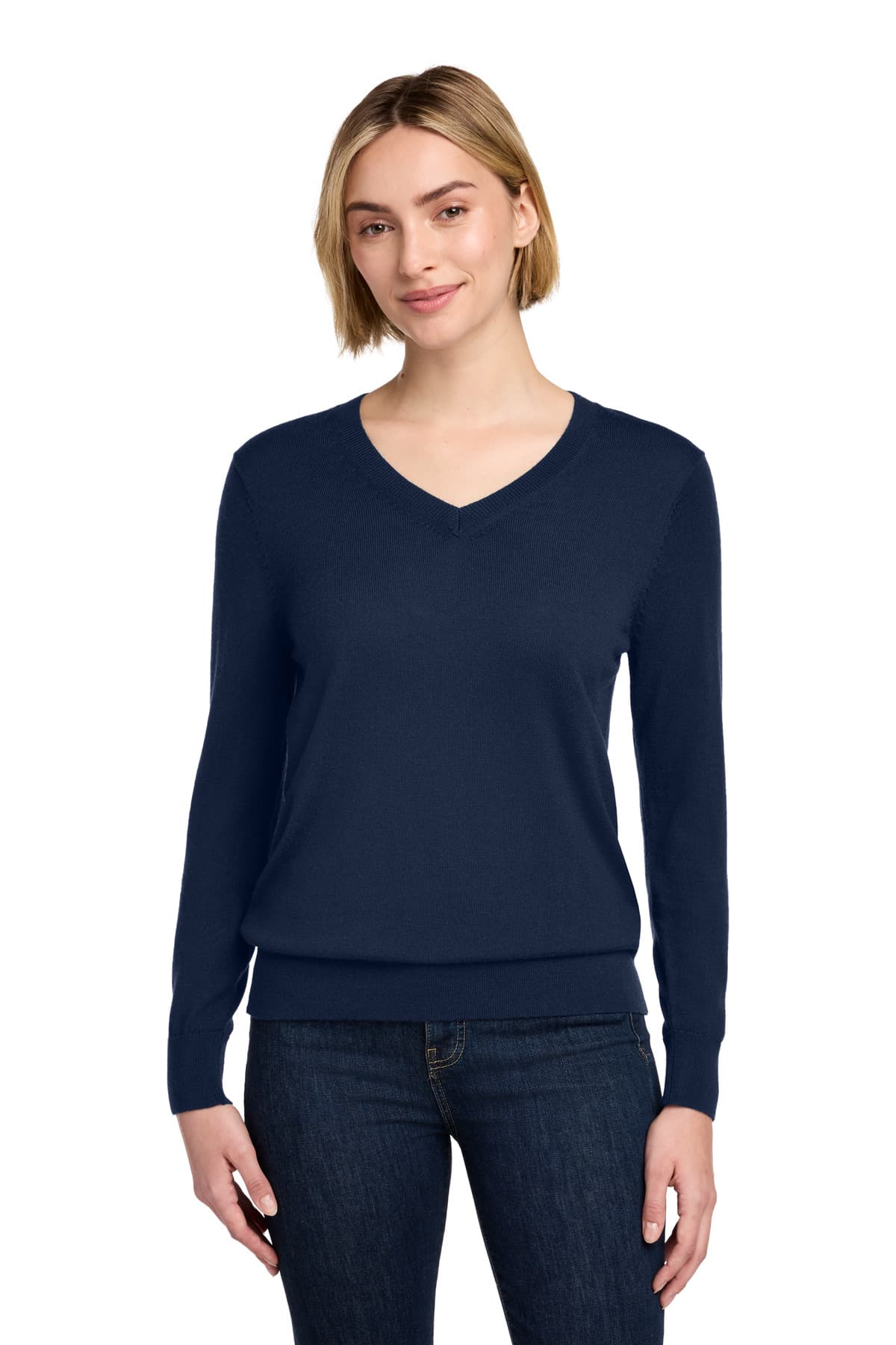 Brooks Brothers ® Women's Washable Merino V-Neck Sweater BB18411 thumbnail 3