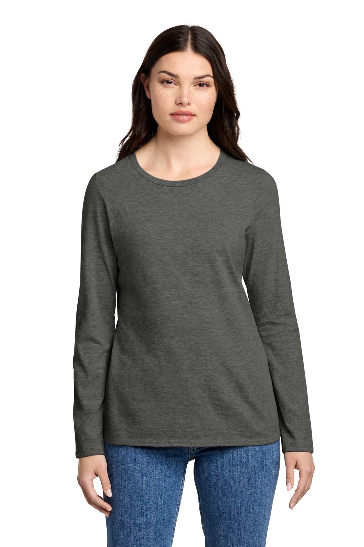 District ® Women's Perfect Blend ® CVC Long Sleeve Tee DT110 thumbnail 5