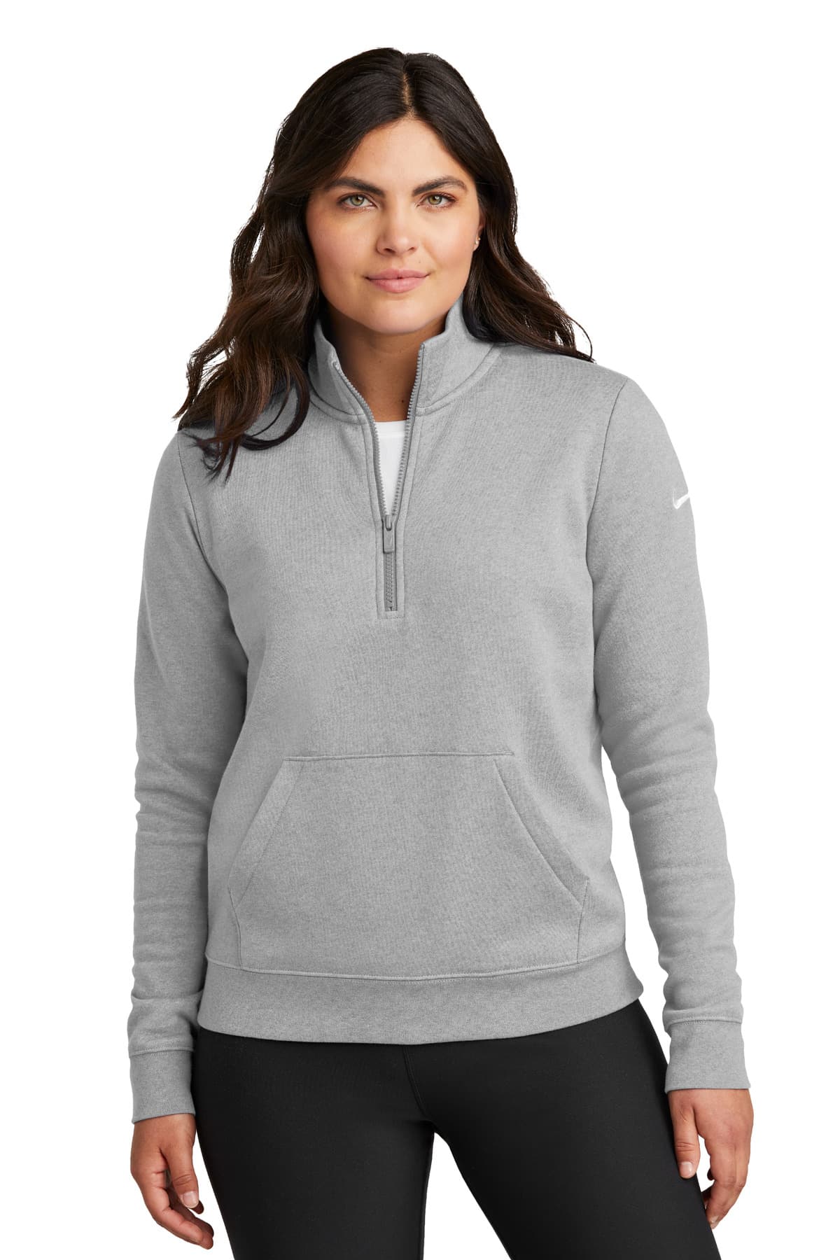 Nike Women's Club Fleece Sleeve Swoosh 1/2-Zip NKDX6720 thumbnail 4