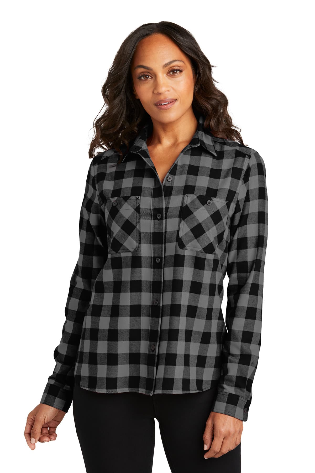 Port Authority ® Women's Plaid Flannel Shirt LW669 thumbnail 2