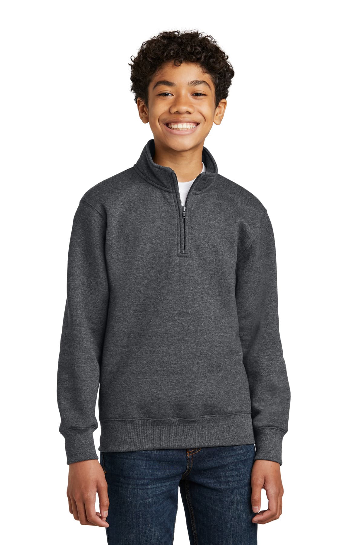 Port & Co  Youth Core Fleece 1/4-Zip Pullover Sweatshirt PC78YQ thumbnail 4