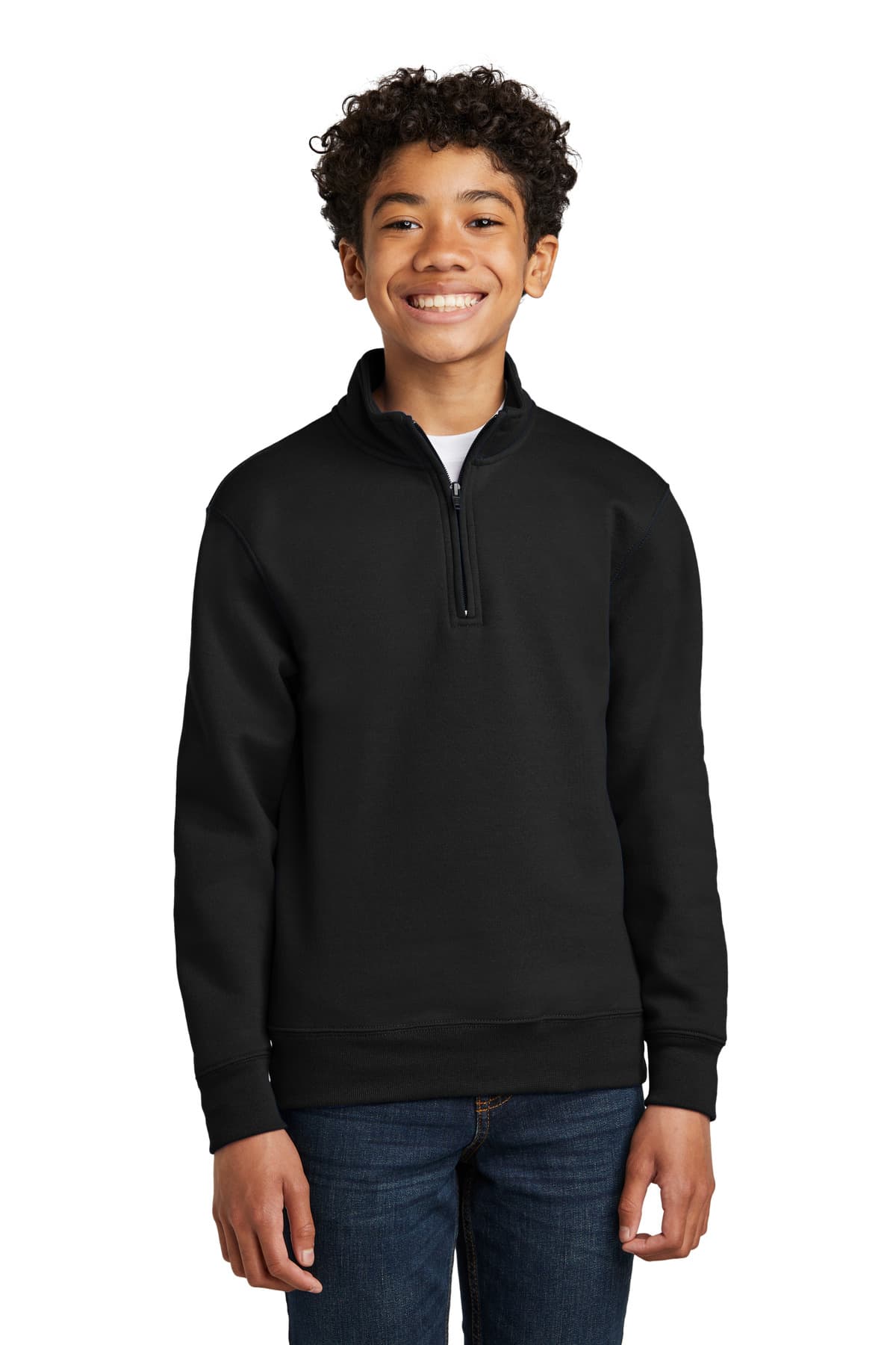 Port & Co  Youth Core Fleece 1/4-Zip Pullover Sweatshirt PC78YQ thumbnail 5