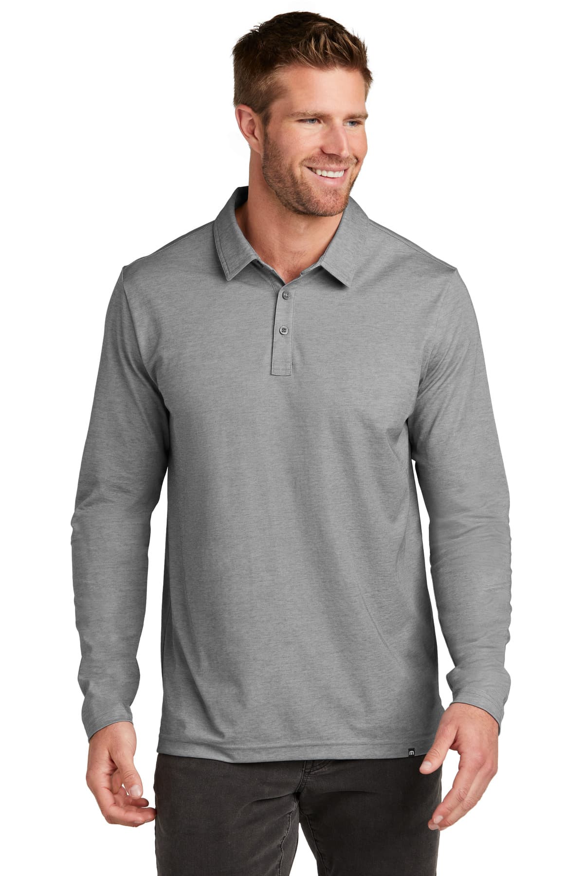 TravisMathew Oceanside Heather Long Sleeve Polo TM1MZ343 thumbnail 5
