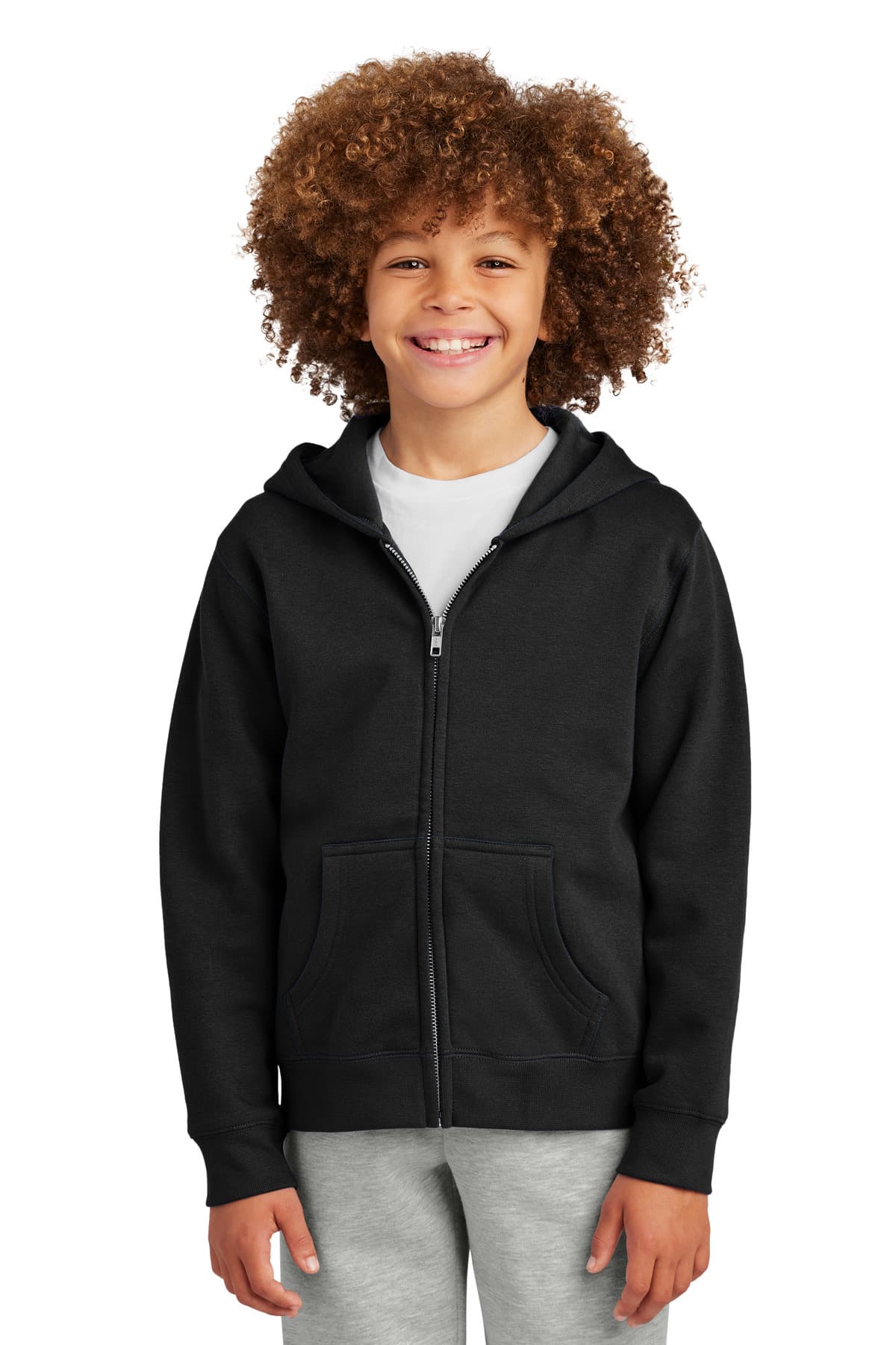 District ® Youth V.I.T.  Fleece Full-Zip Hoodie DT6102Y thumbnail 2