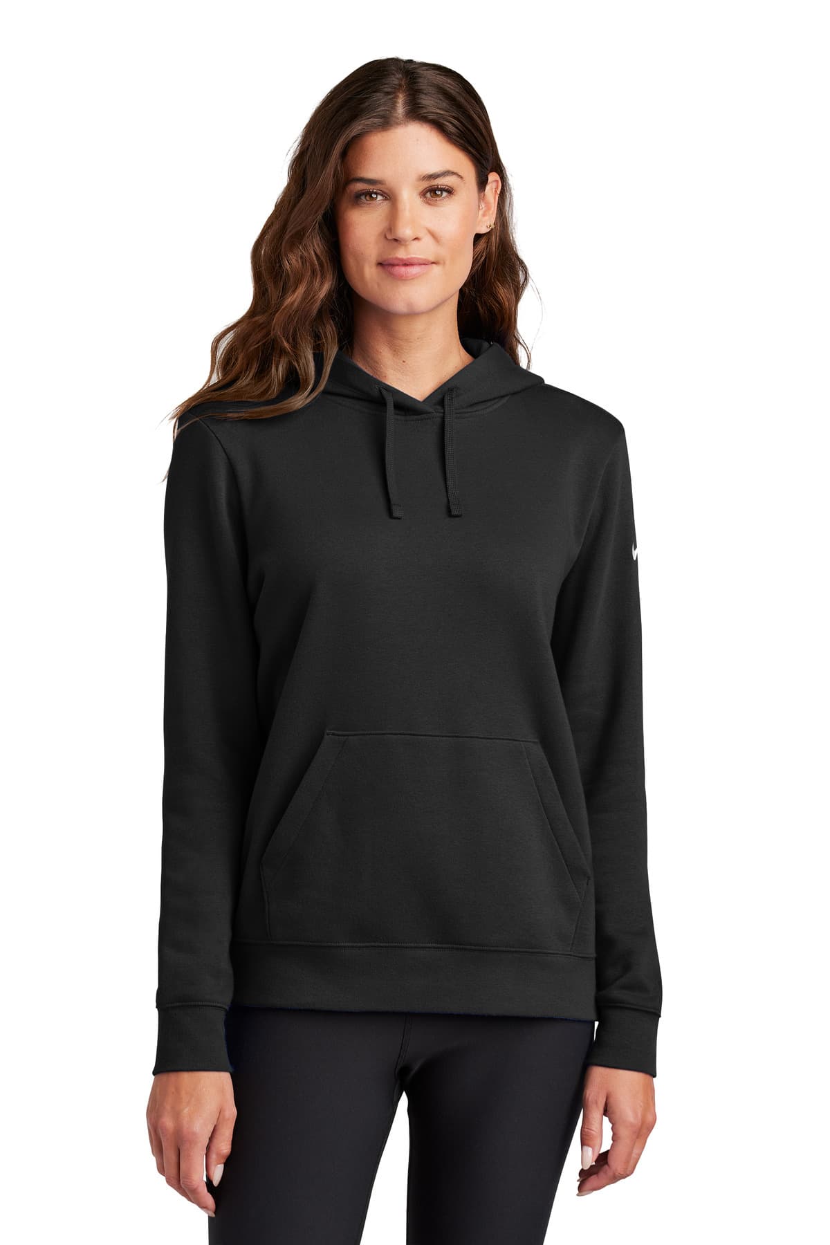 Nike Women's Club Fleece Sleeve Swoosh Pullover Hoodie NKFD9889 thumbnail 3