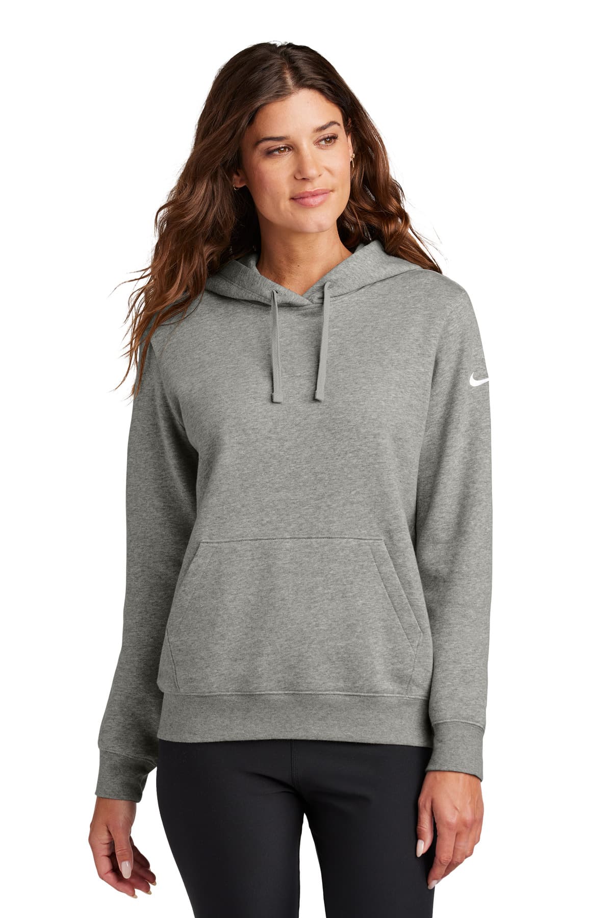 Nike Women's Club Fleece Sleeve Swoosh Pullover Hoodie NKFD9889 thumbnail 4