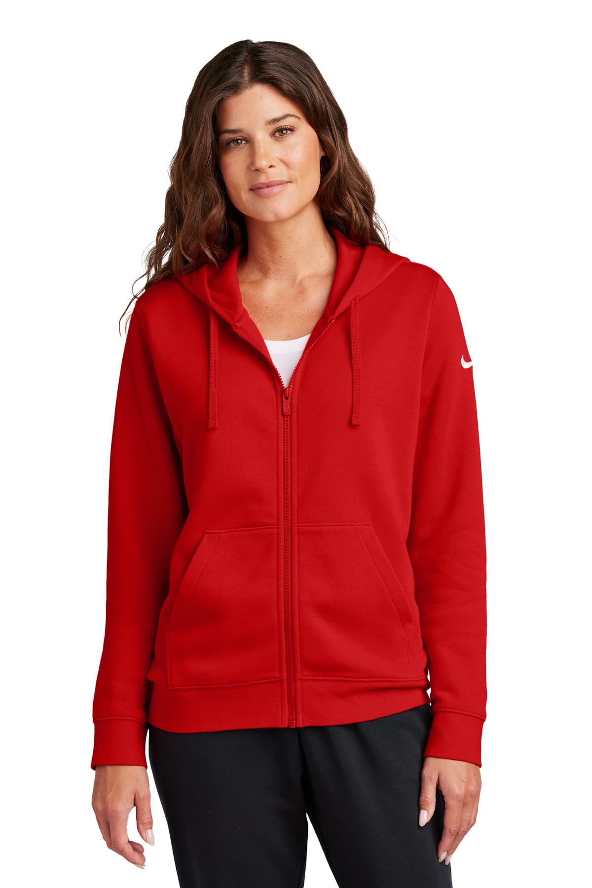 Nike Women's Club Fleece Sleeve Swoosh Full-Zip Hoodie NKFD9890 thumbnail 5