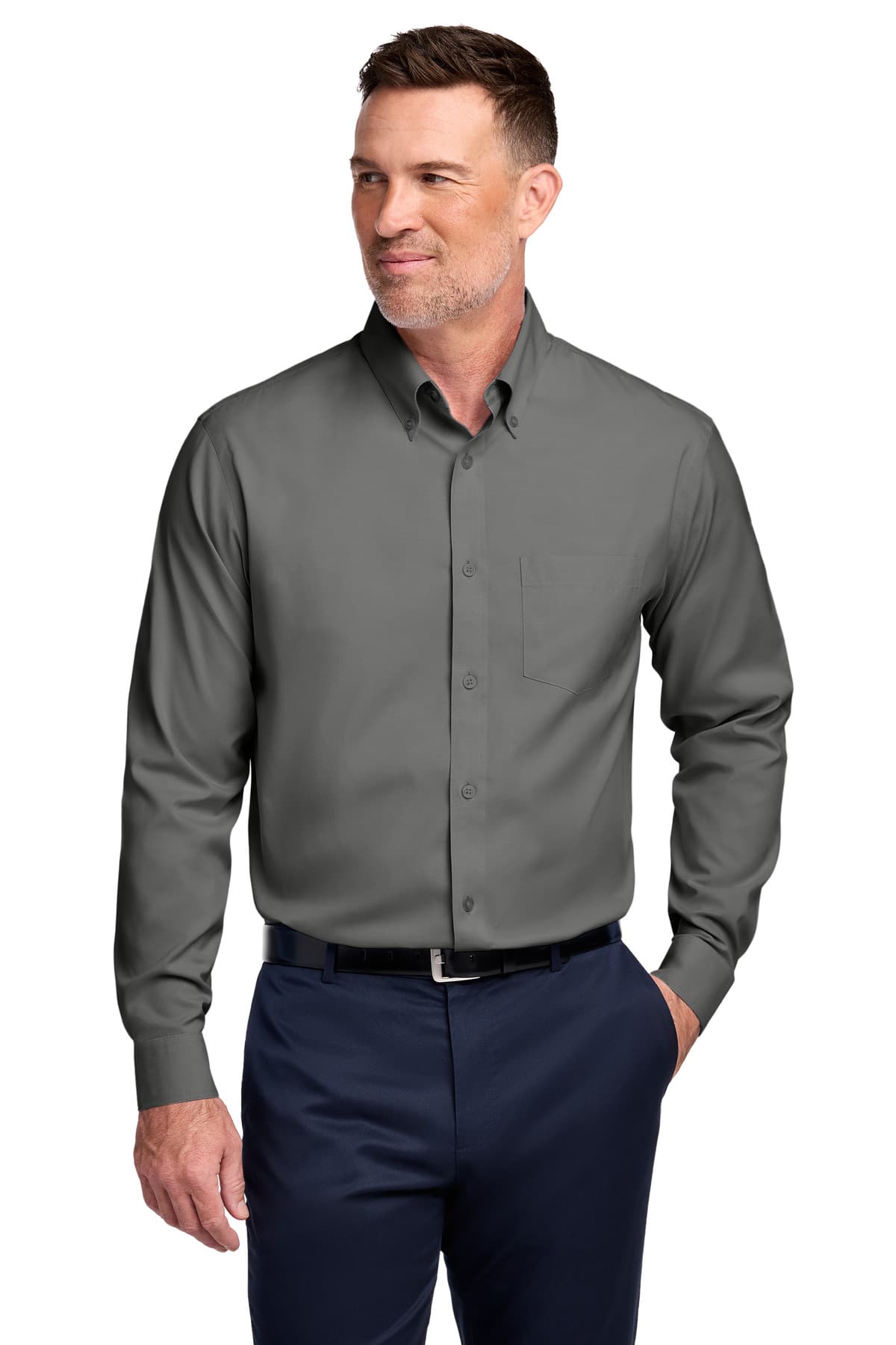 Brooks Brothers ® Tall Wrinkle-Free Stretch Pinpoint Shirt TBB18000 thumbnail 3