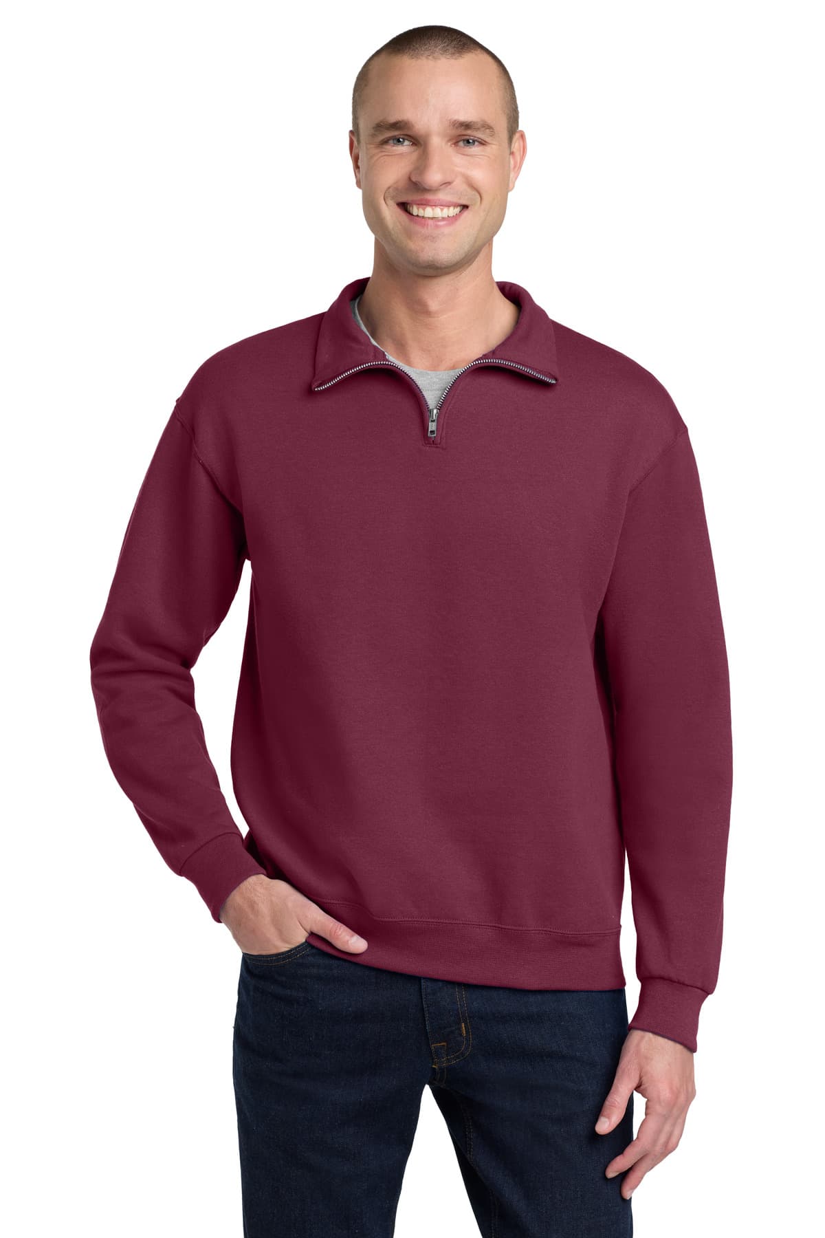 Jerzees ® - NuBlend ® 1/4-Zip Cadet Collar Sweatshirt. 995M thumbnail 6