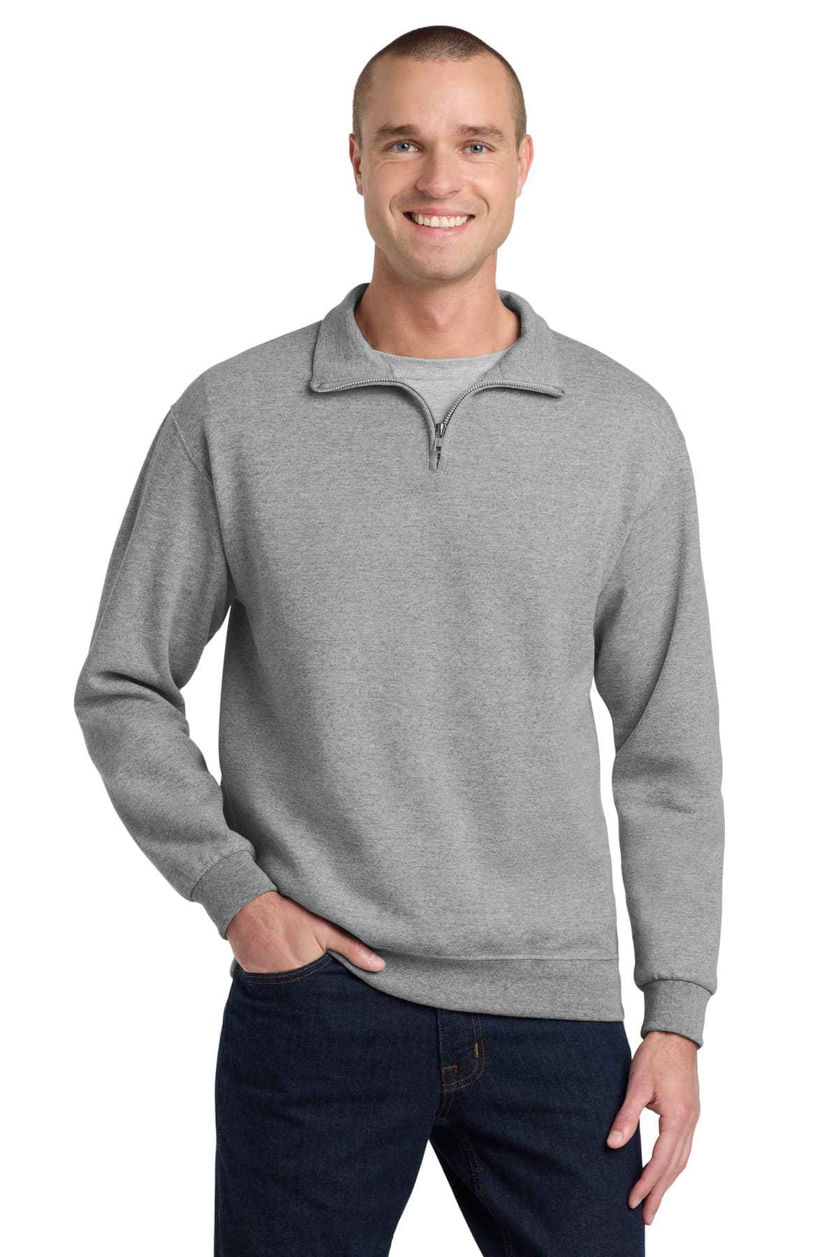 Jerzees ® - NuBlend ® 1/4-Zip Cadet Collar Sweatshirt. 995M thumbnail 2
