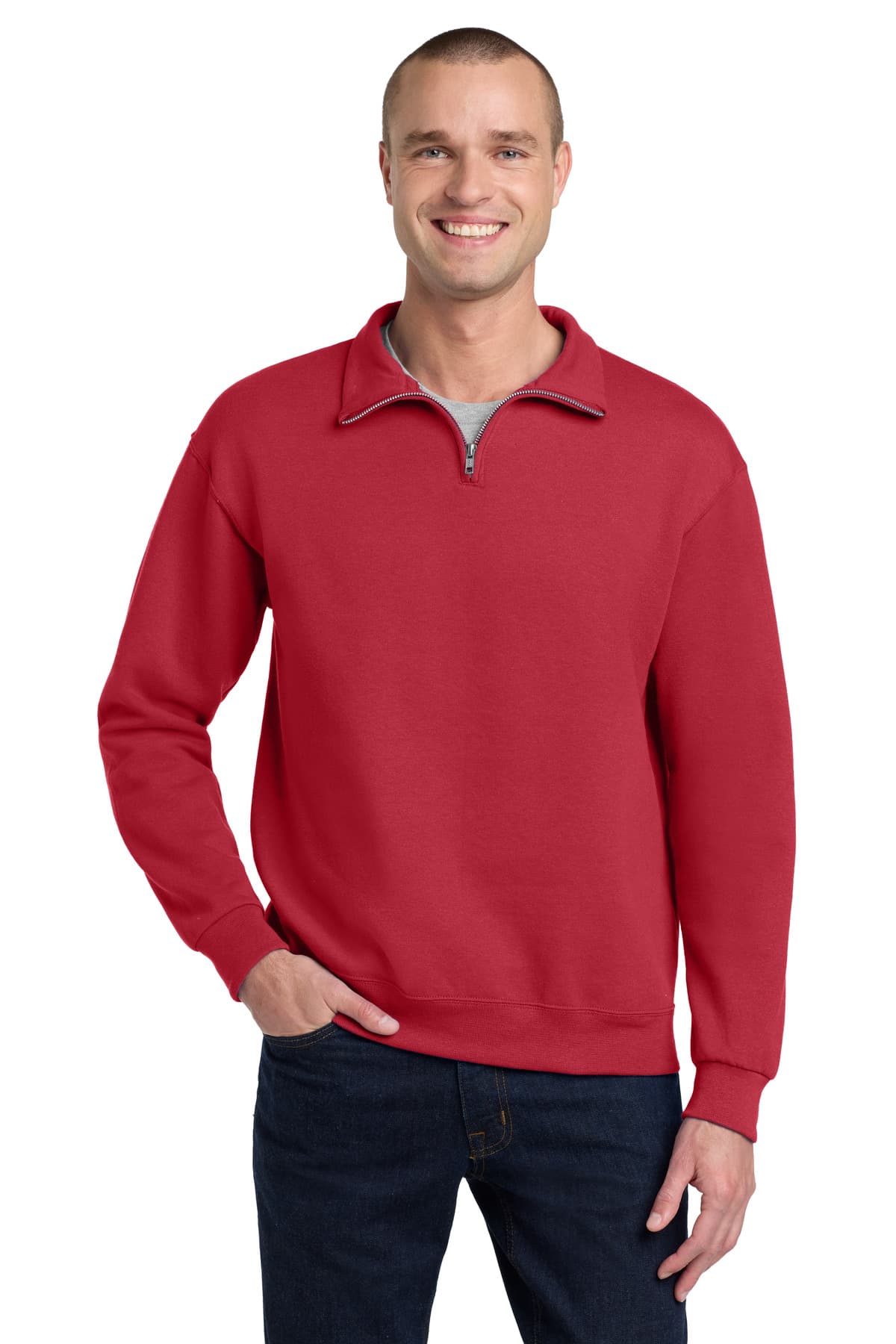 Jerzees ® - NuBlend ® 1/4-Zip Cadet Collar Sweatshirt. 995M thumbnail 4