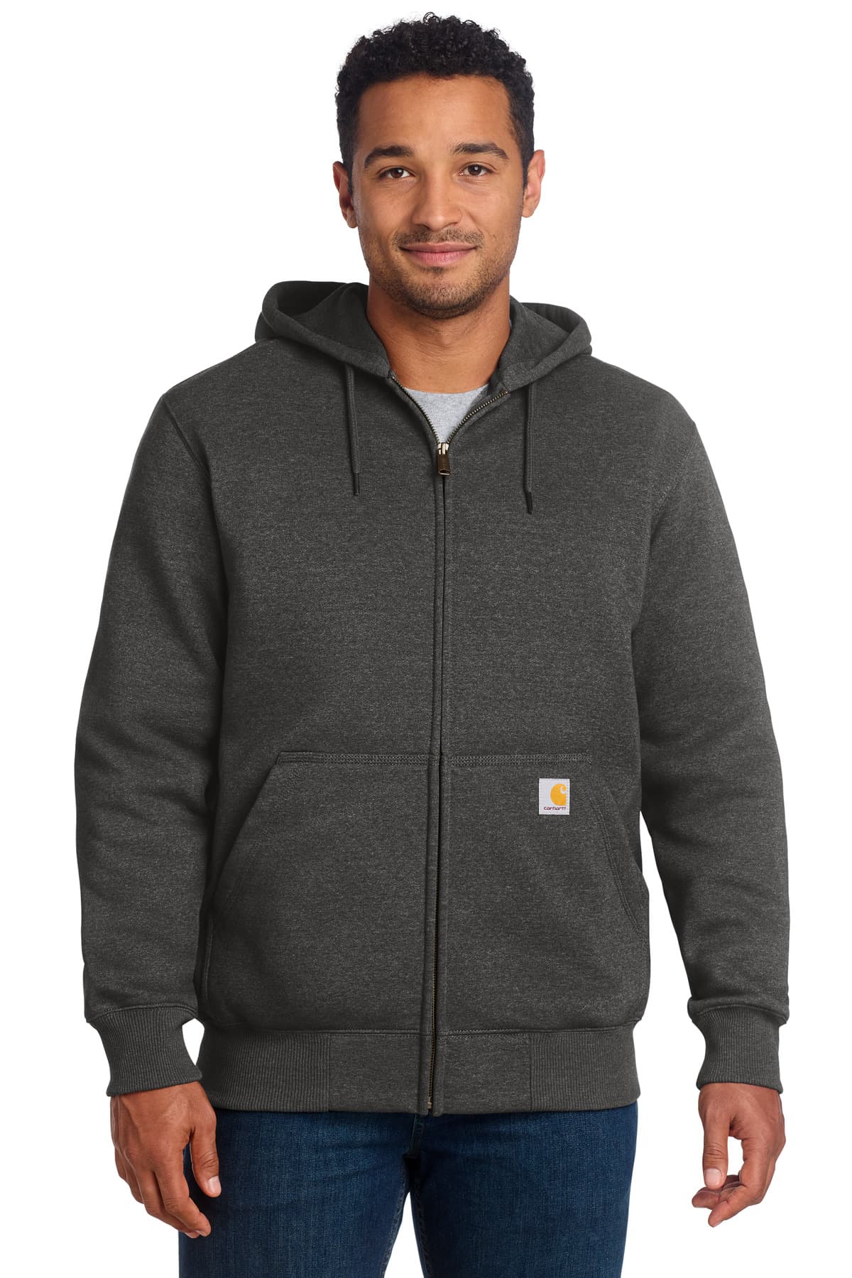 Carhartt ® Rain Defender ® Paxton Heavyweight Hooded Zip-Front Sweatshirt. CT100614 thumbnail 3