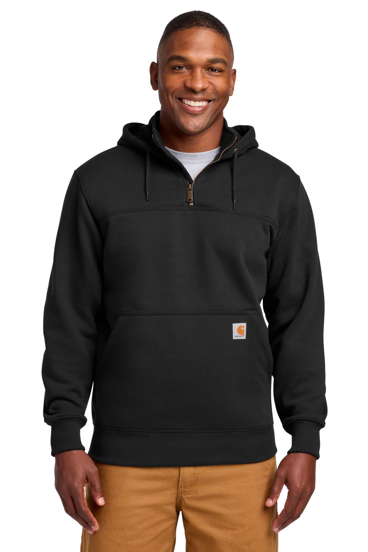Carhartt ® Rain Defender ® Paxton Heavyweight Hooded Zip Mock Sweatshirt. CT100617 thumbnail 2