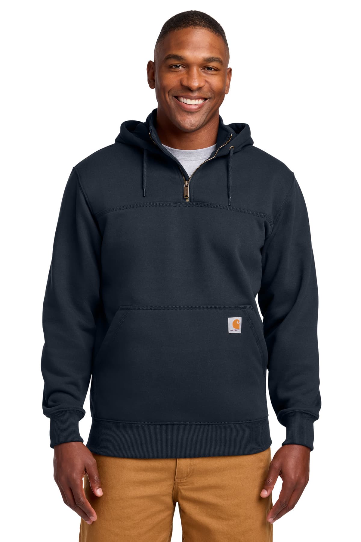 Carhartt ® Rain Defender ® Paxton Heavyweight Hooded Zip Mock Sweatshirt. CT100617 thumbnail 4