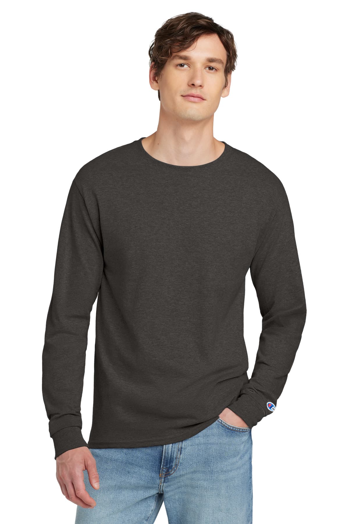 Champion ® Heritage 5.2-Oz. Jersey Long Sleeve Tee CC8C thumbnail 2