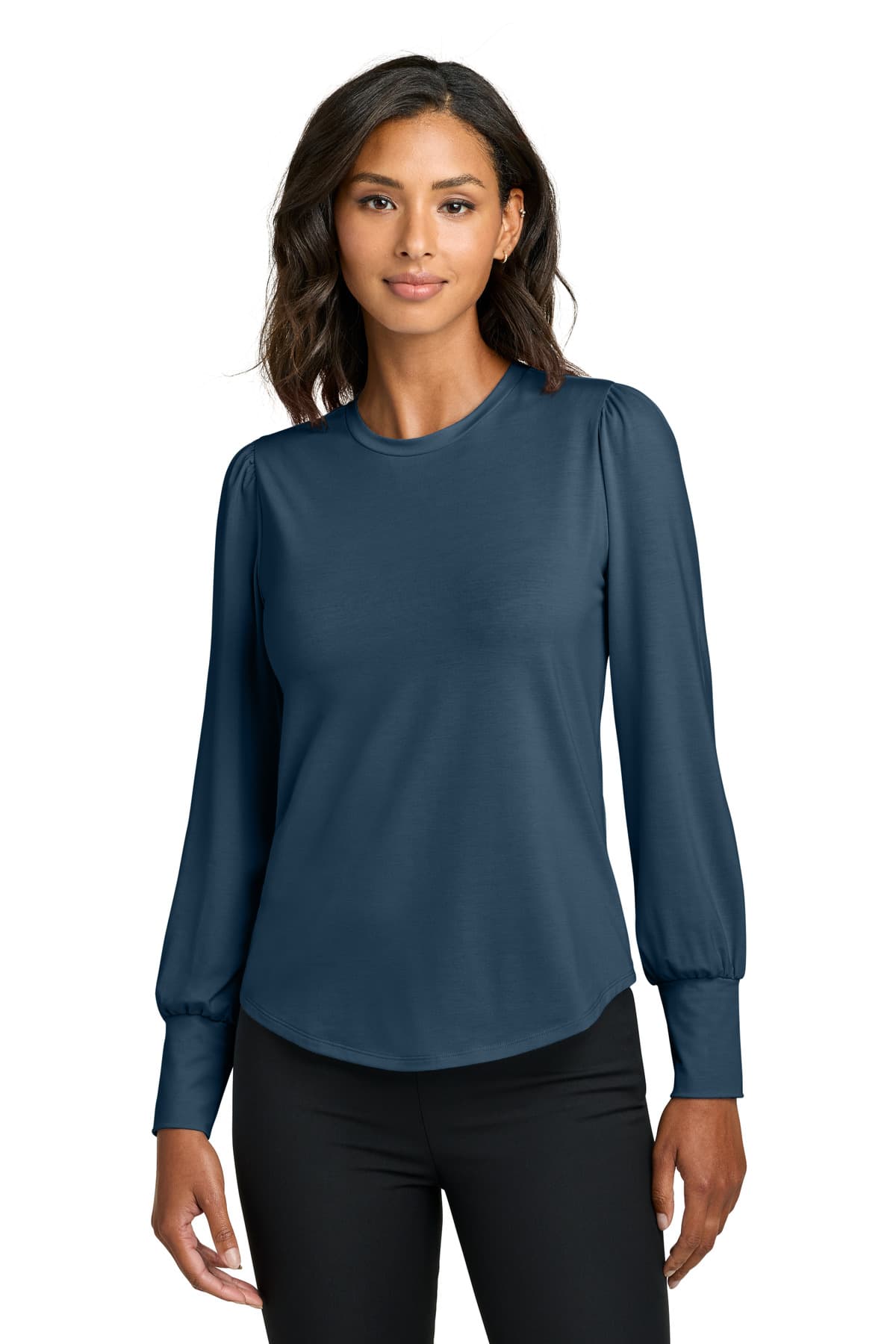 Mercer+Mettle ® Women's Stretch Jersey Long Sleeve Blouson Top MM1019 thumbnail 3