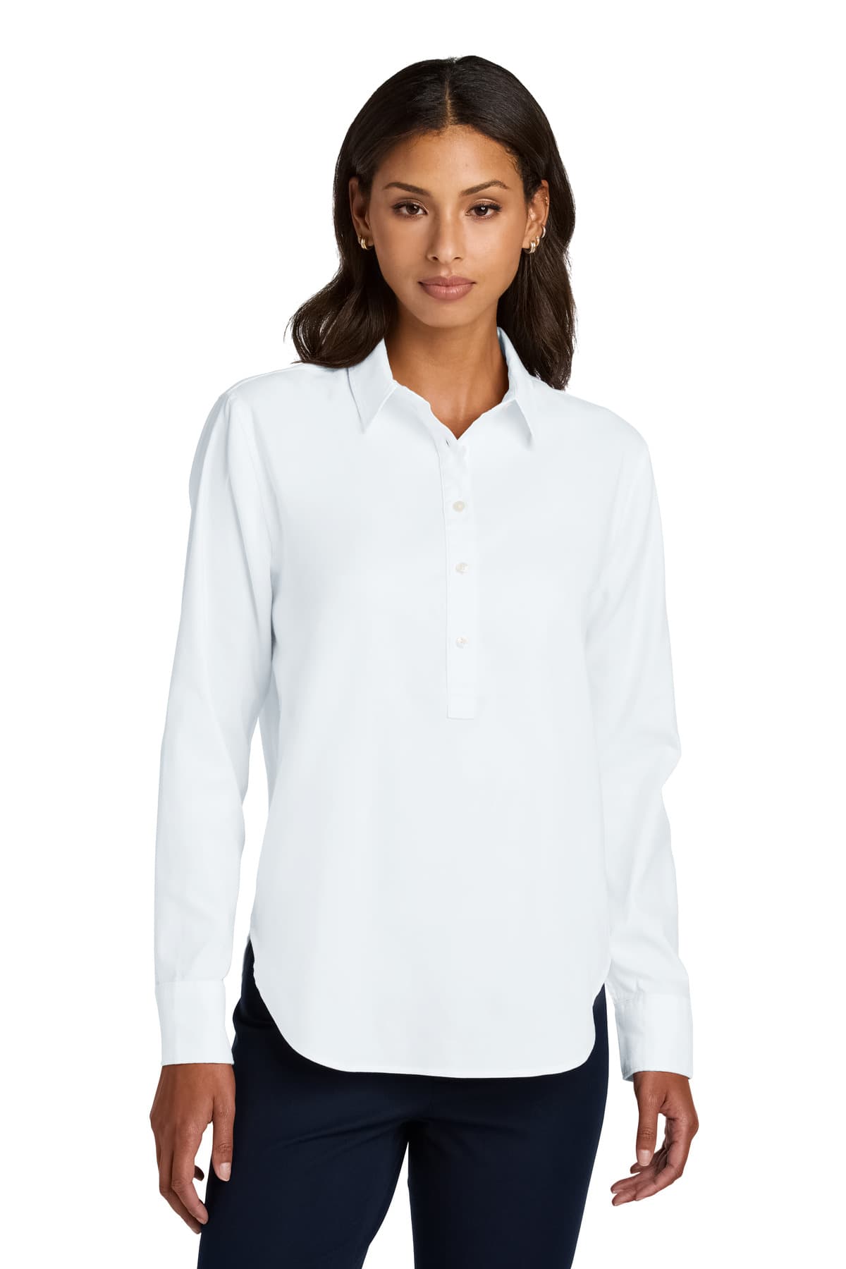 Mercer+Mettle ® Women's Long Sleeve Modern Oxford Shirt MM2003 thumbnail 3