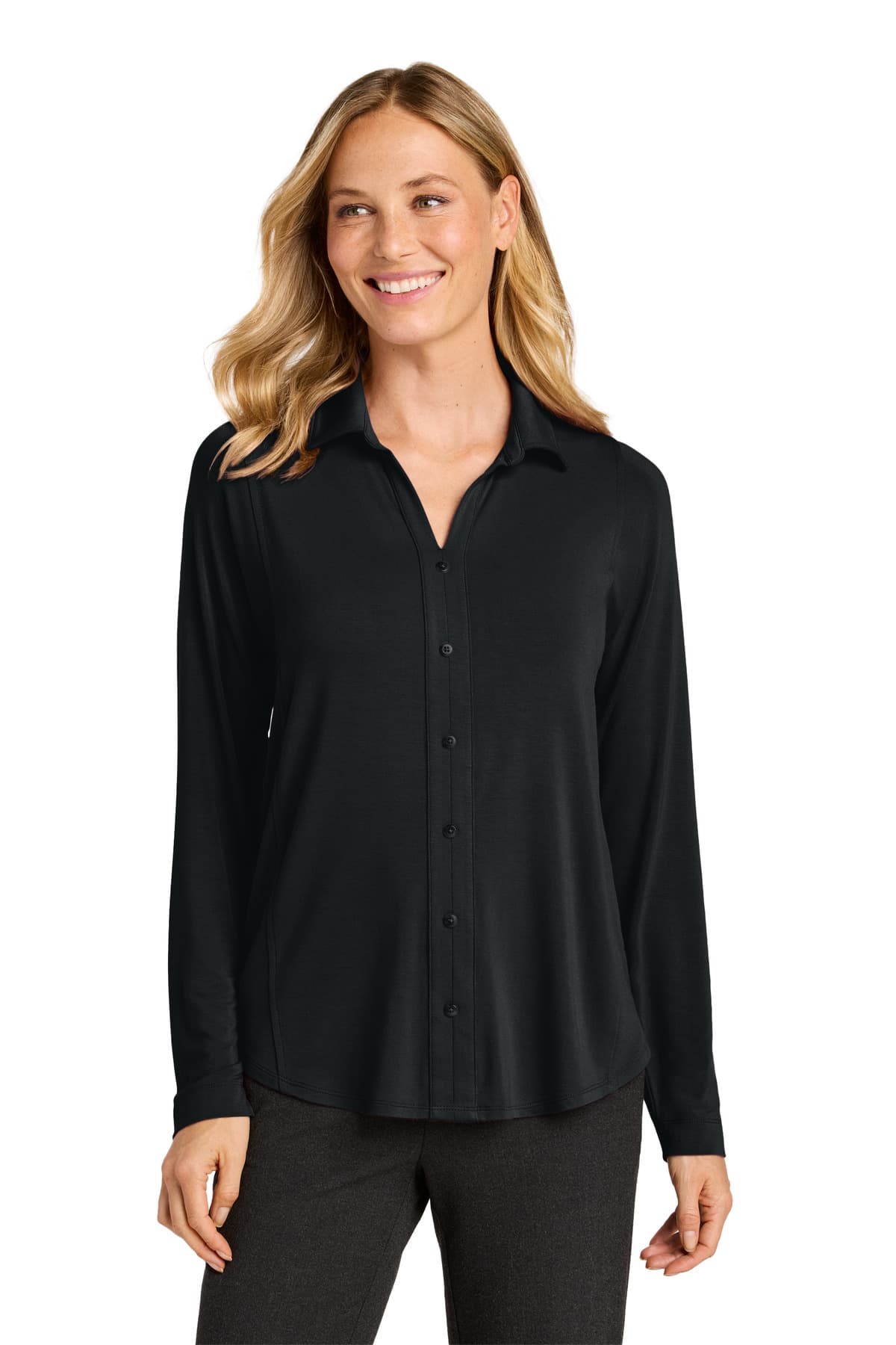 Port Authority ® Women's Luxe Knit Button Tunic LK5602 thumbnail 5