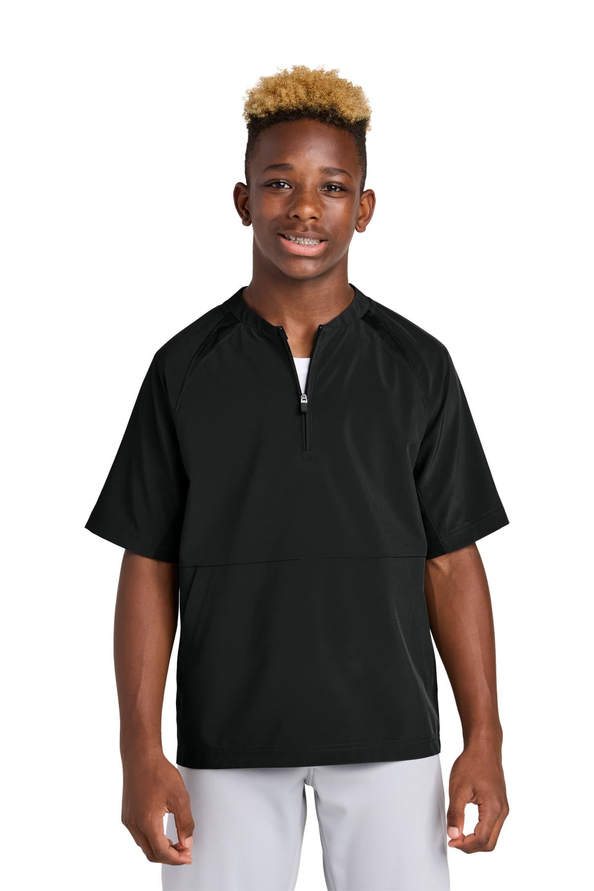 Sport-Tek ® Youth Repeat 1/2-Zip Short Sleeve Jacket YJST489 thumbnail 2