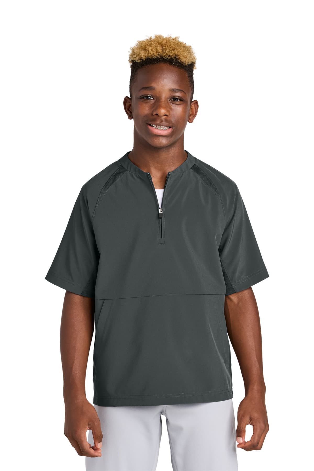 Sport-Tek ® Youth Repeat 1/2-Zip Short Sleeve Jacket YJST489 thumbnail 3