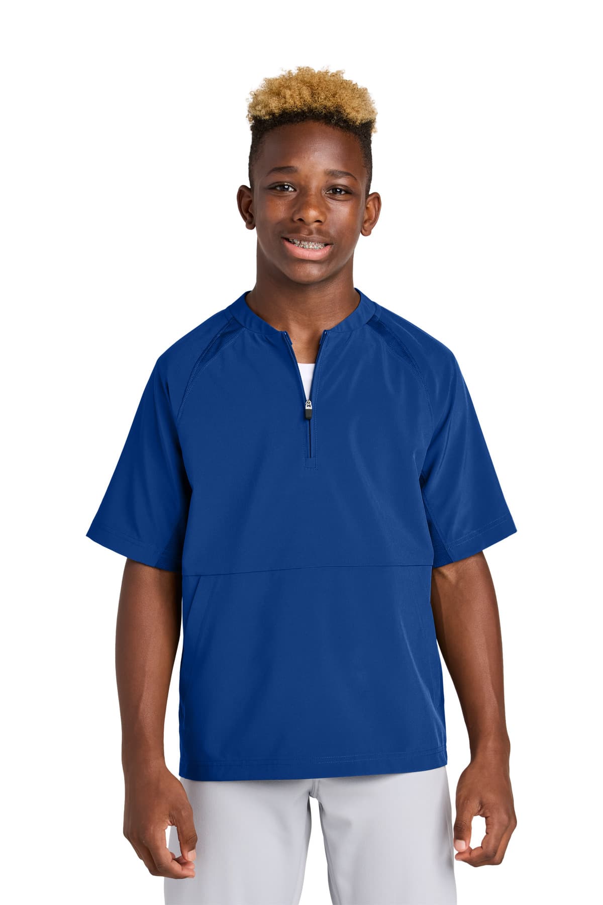 Sport-Tek ® Youth Repeat 1/2-Zip Short Sleeve Jacket YJST489 thumbnail 5