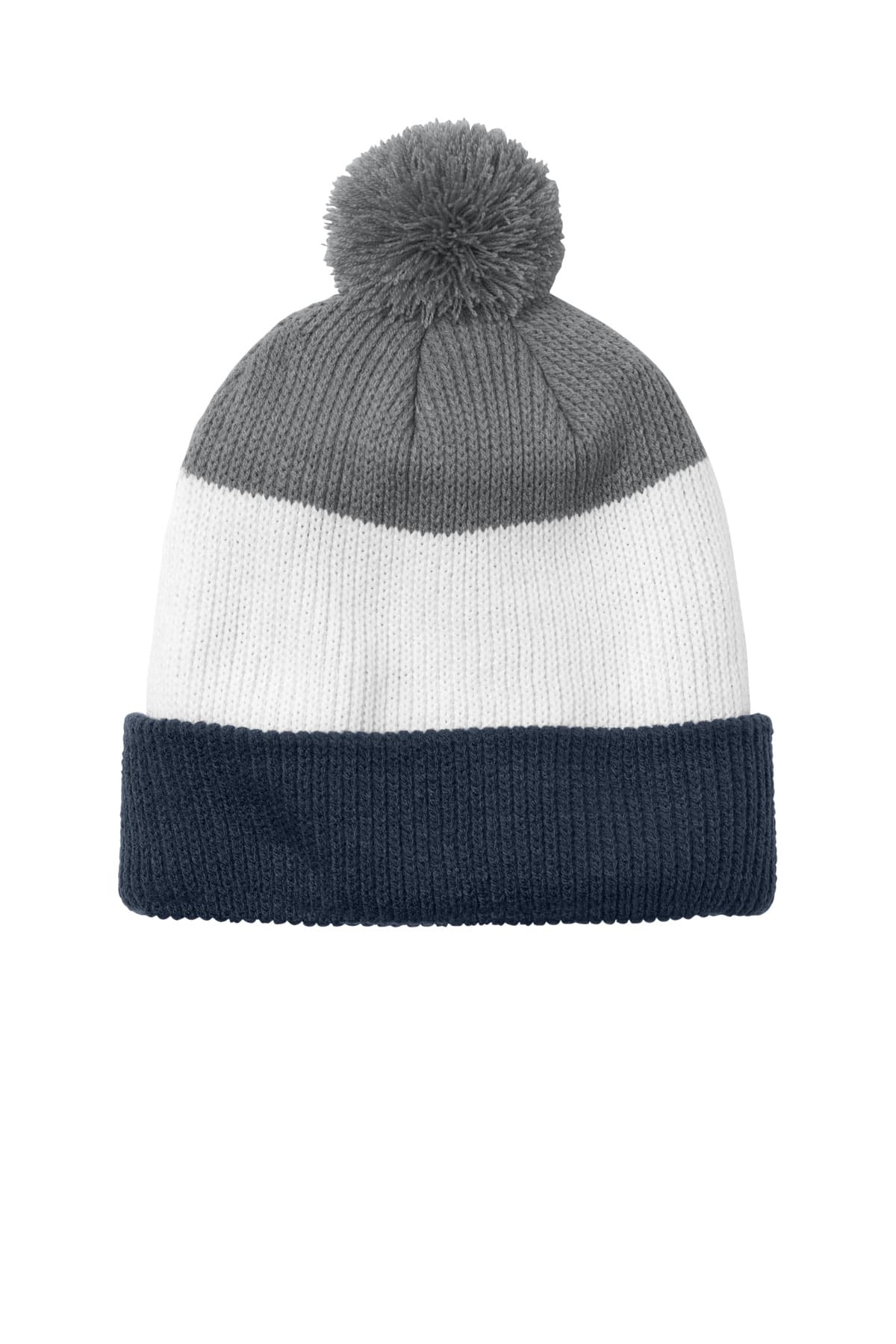 Port Authority ® Cozy Striped Pom Beanie C979 thumbnail 5
