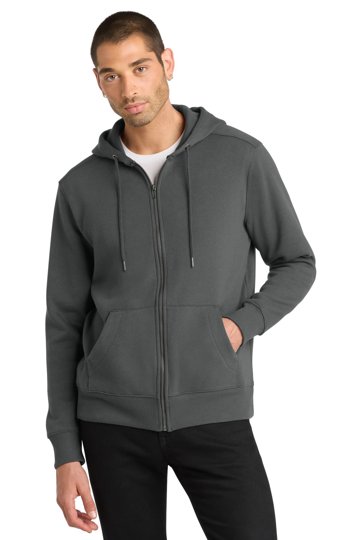 District ® Perfect Weight ® Fleece Full-Zip Hoodie DT1103 thumbnail 2