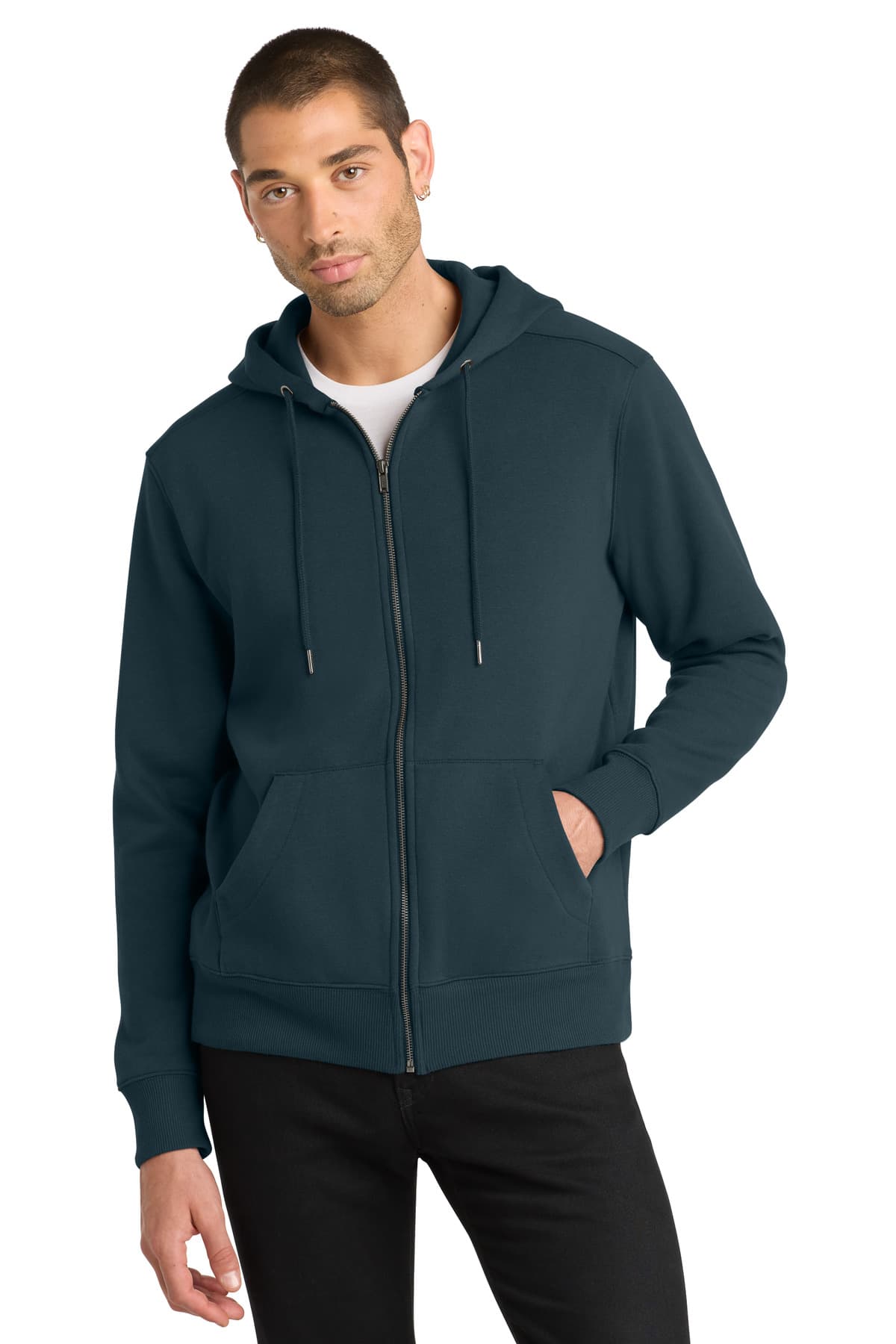 District ® Perfect Weight ® Fleece Full-Zip Hoodie DT1103 thumbnail 5