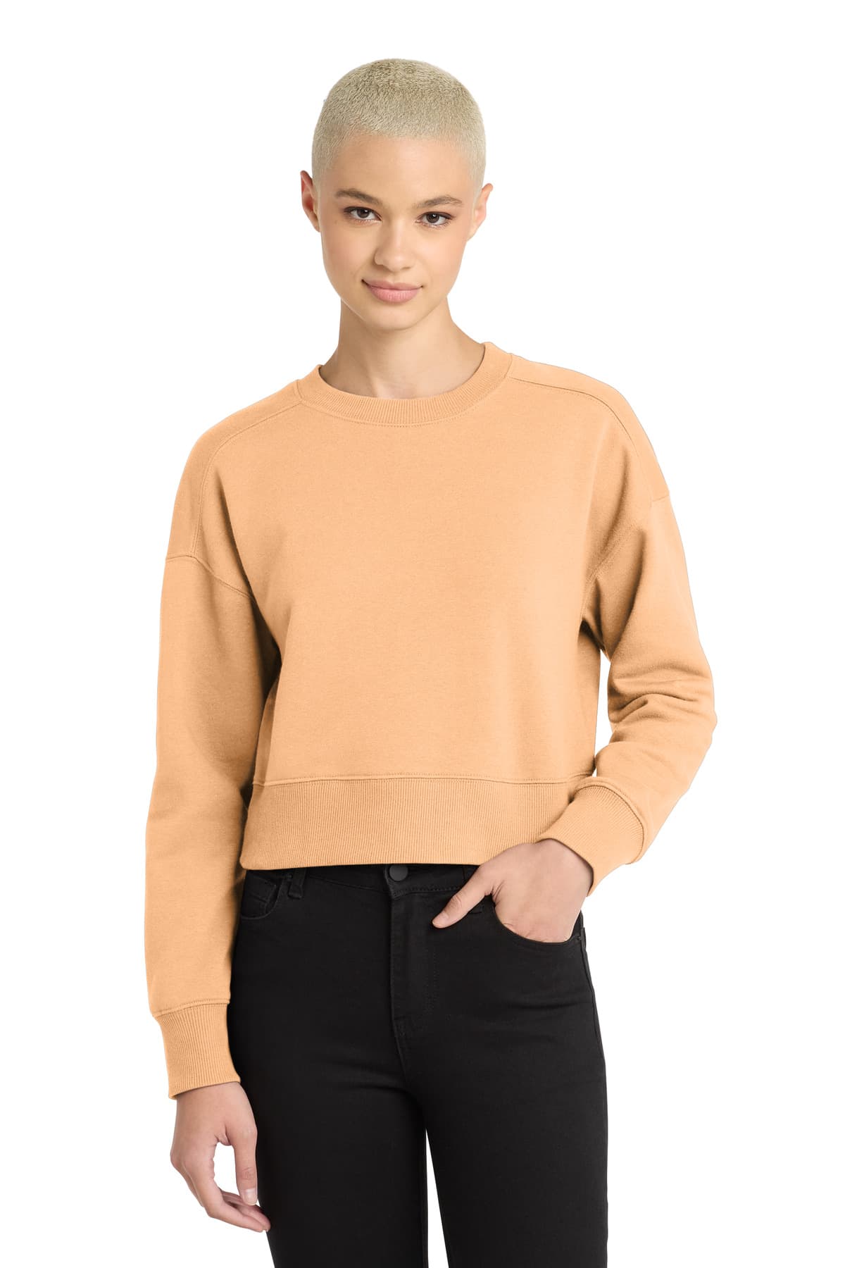District ® Women's Perfect Weight ® Fleece Cropped Crew DT1105 thumbnail 6