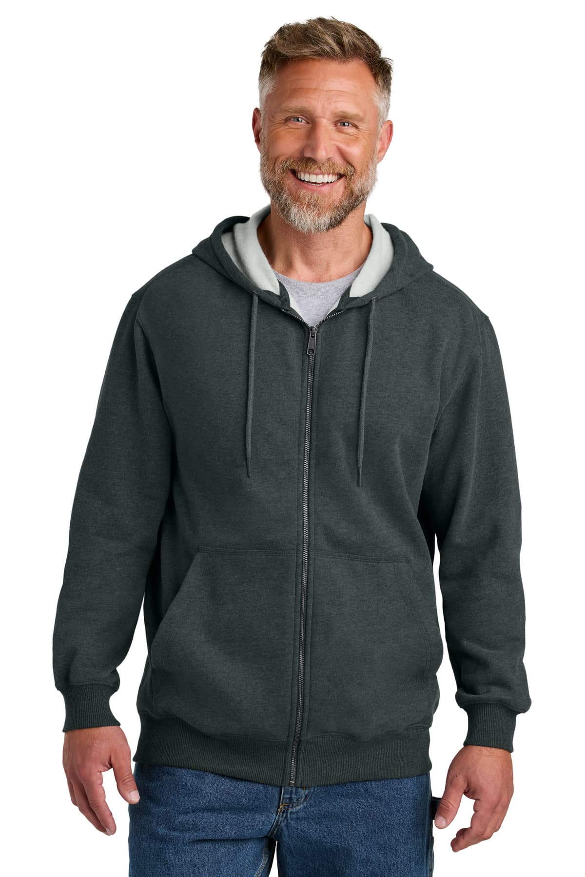 CornerStone ® Tough Fleece Full-Zip Hoodie CSF631 thumbnail 2