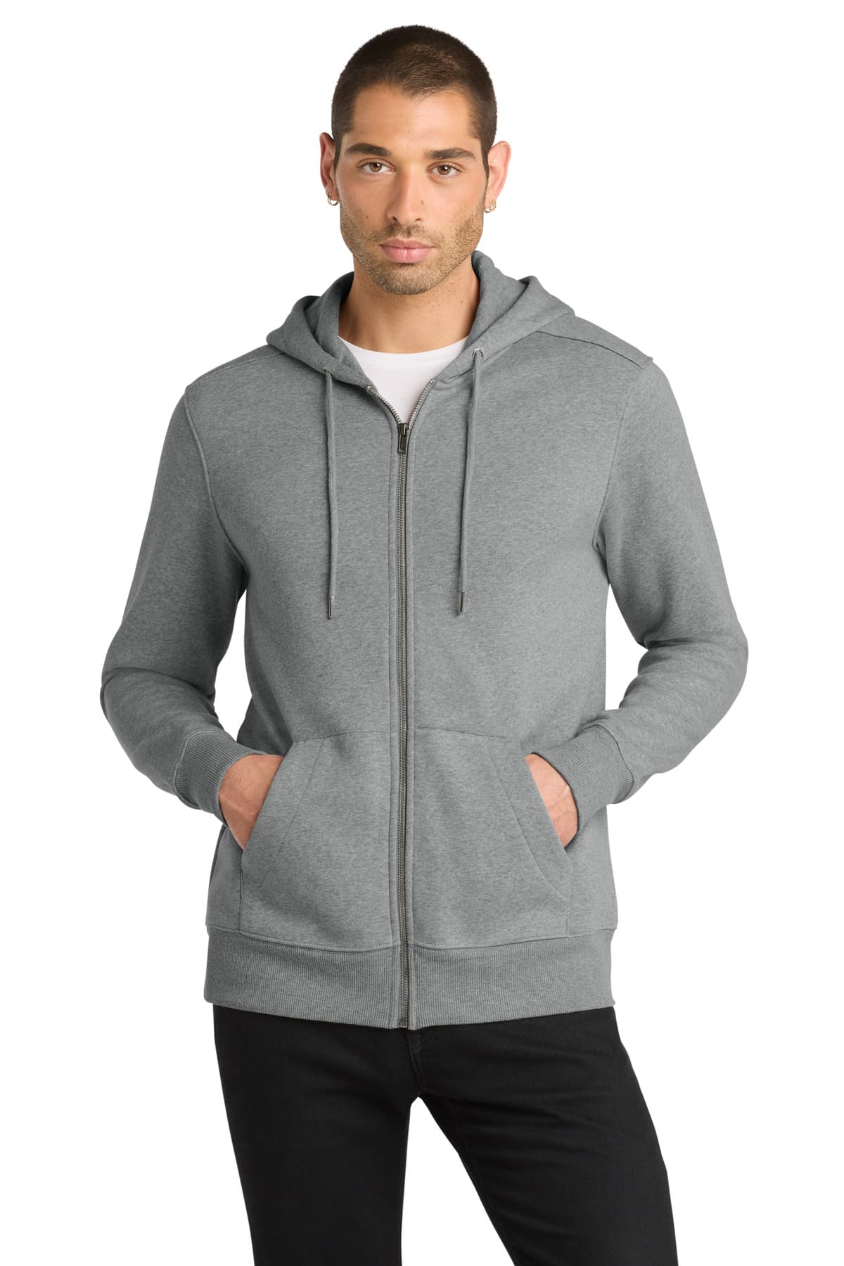 District ® Perfect Weight ® Fleece Full-Zip Hoodie DT1103 thumbnail 3