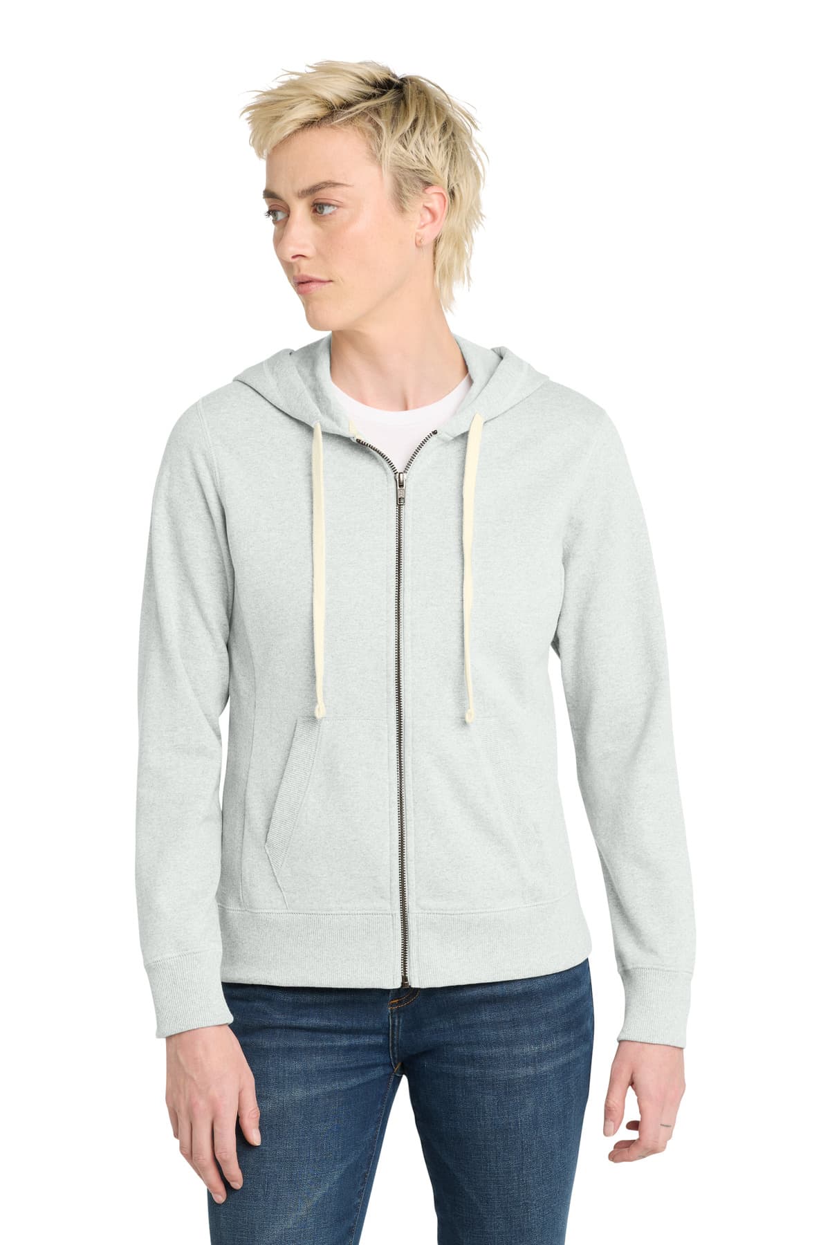 District ® Women's Re-Fleece ™ Full-Zip Hoodie DT8103 thumbnail 6