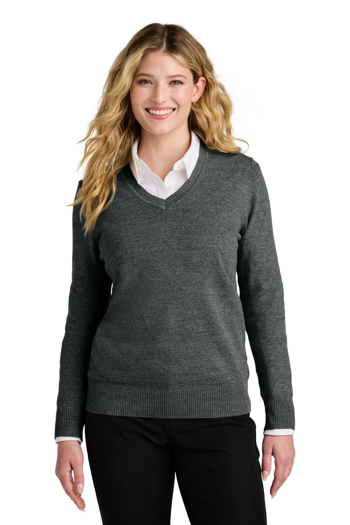 Port Authority ® Women's Easy Care V-Neck Sweater LSW2850 thumbnail 2