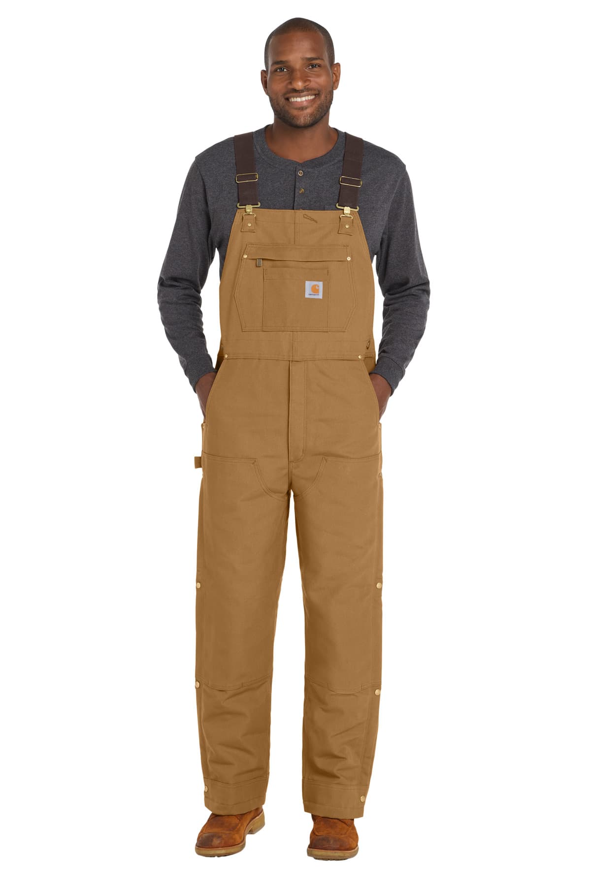 Carhartt ® Short Firm Duck Insulated Bib Overalls CTS106672 thumbnail 3