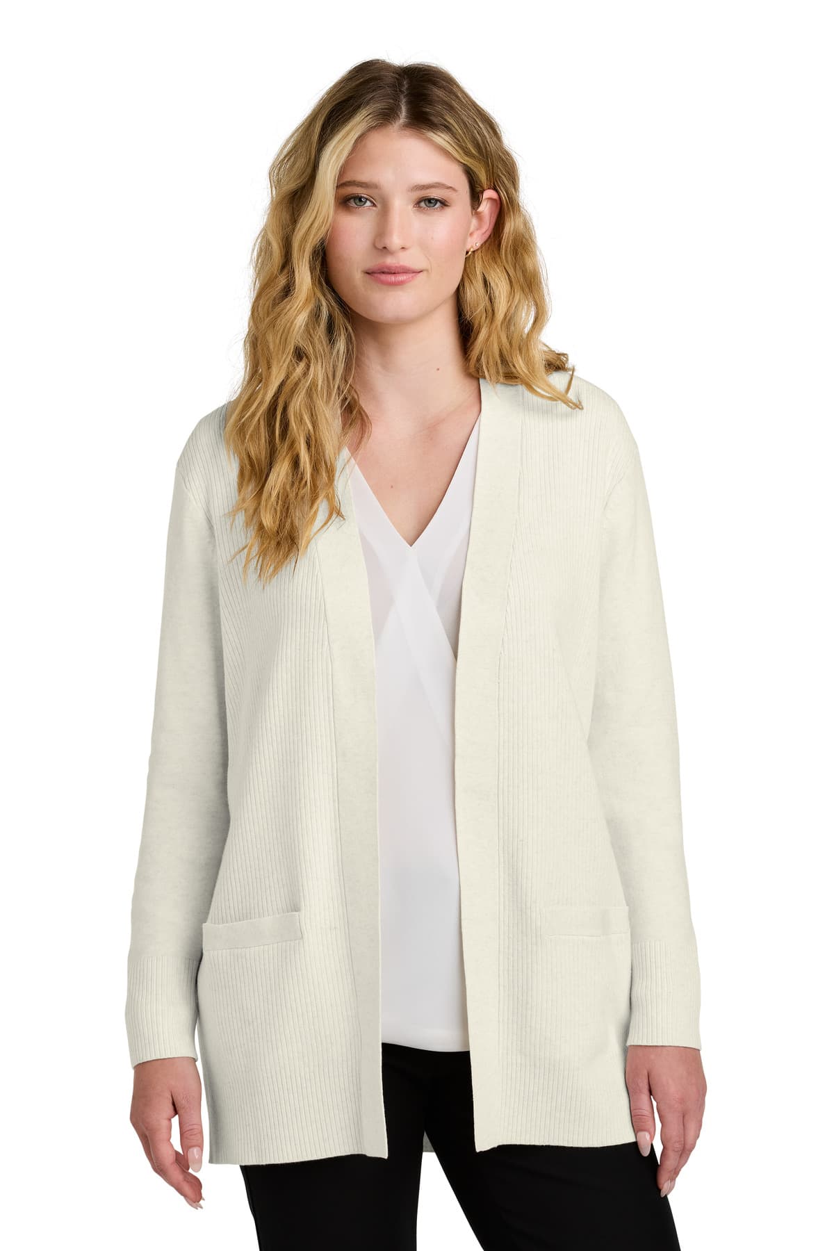 Port Authority ® Women's Easy Care Open-Front Cardigan Sweater LSW2890 thumbnail 5