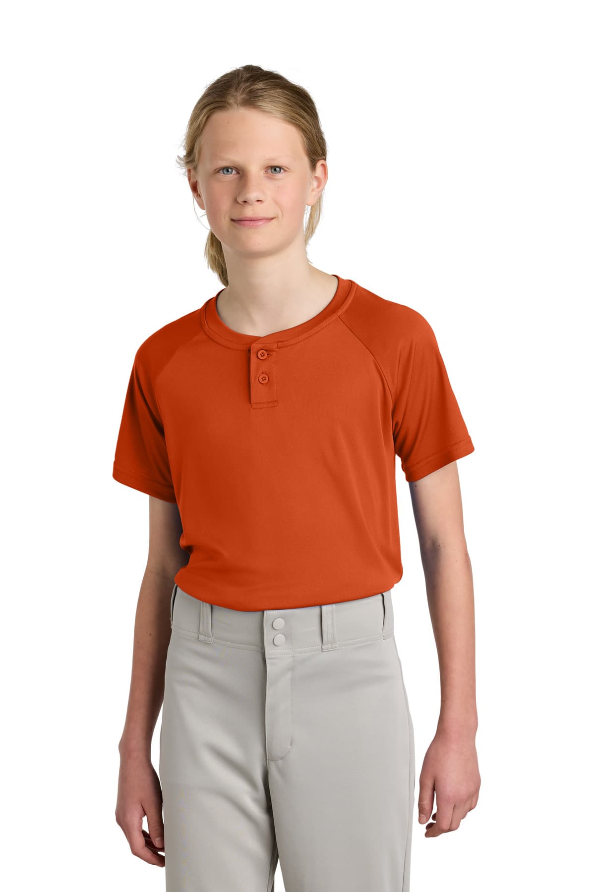 Sport-Tek ® Youth PosiCharge ® Competitor  2-Button Henley YST359 thumbnail 4