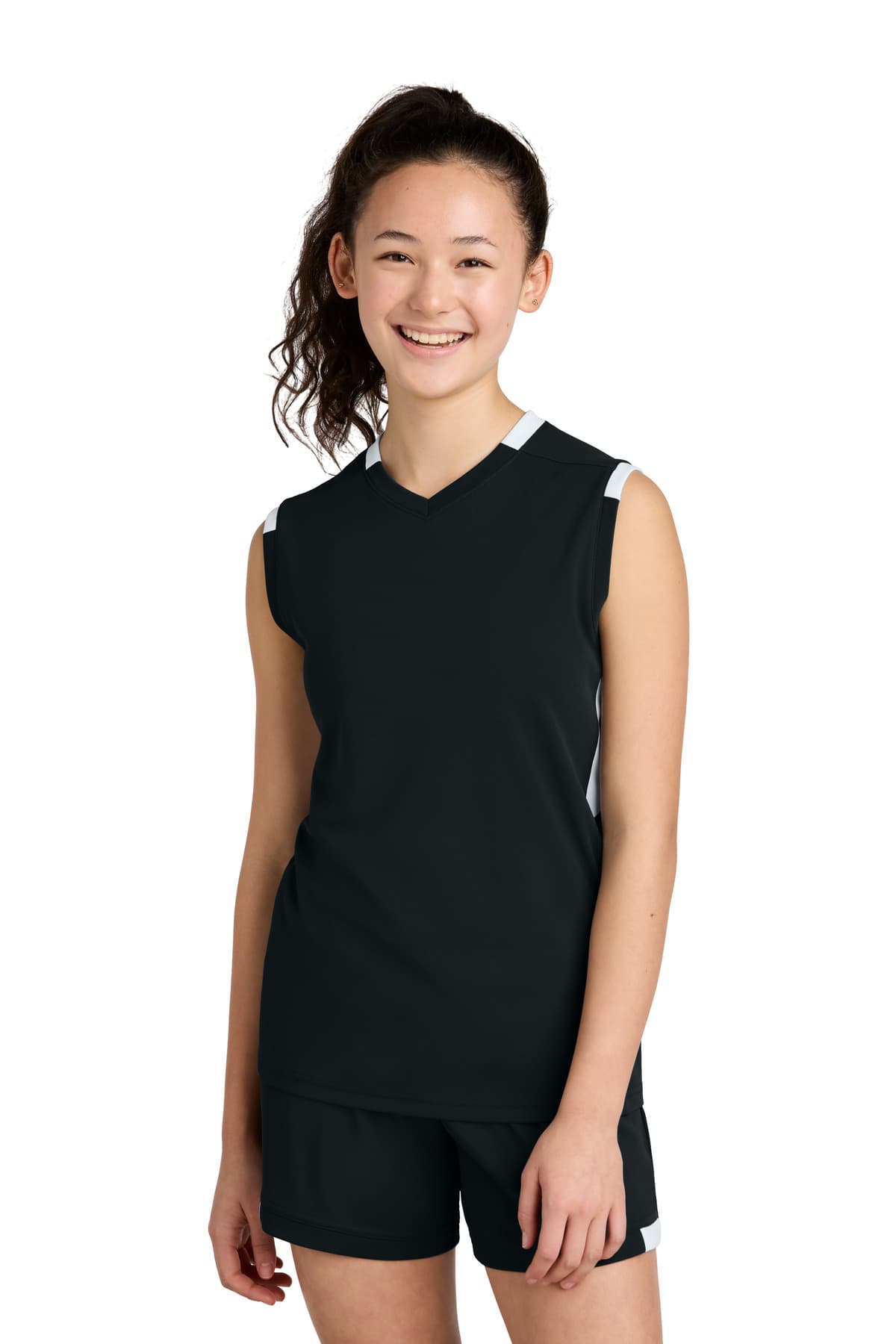 Sport-Tek ® Youth Club Sleeveless V-Neck YST441 thumbnail 2