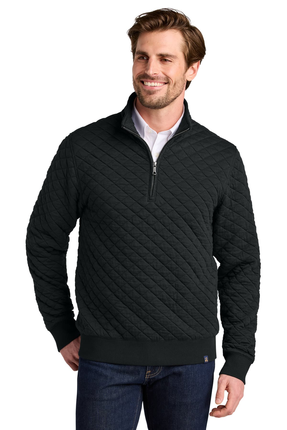 Brooks Brothers ® Diamond Quilt 1/4-Zip BB18212 thumbnail 2